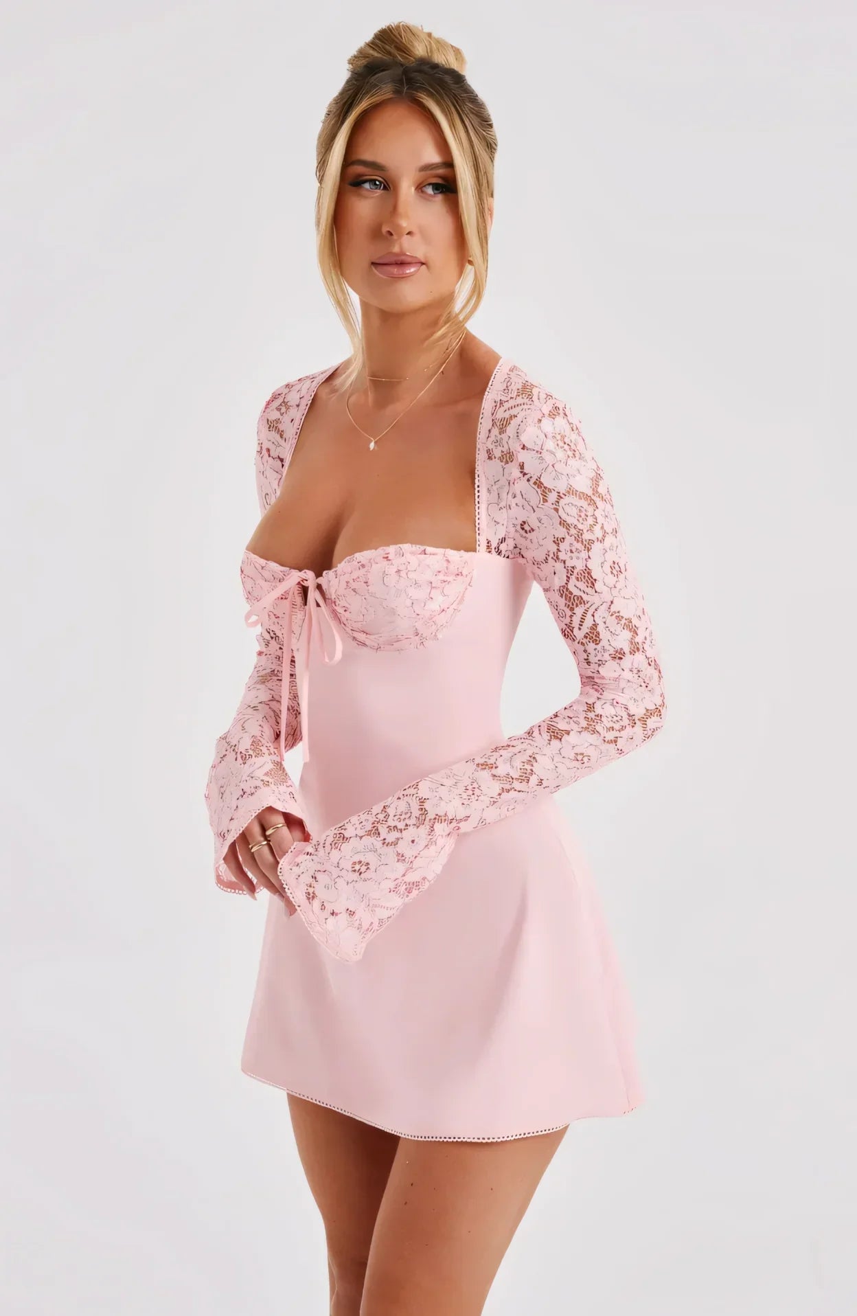 Poppy | Elegant Mini Dress Pink