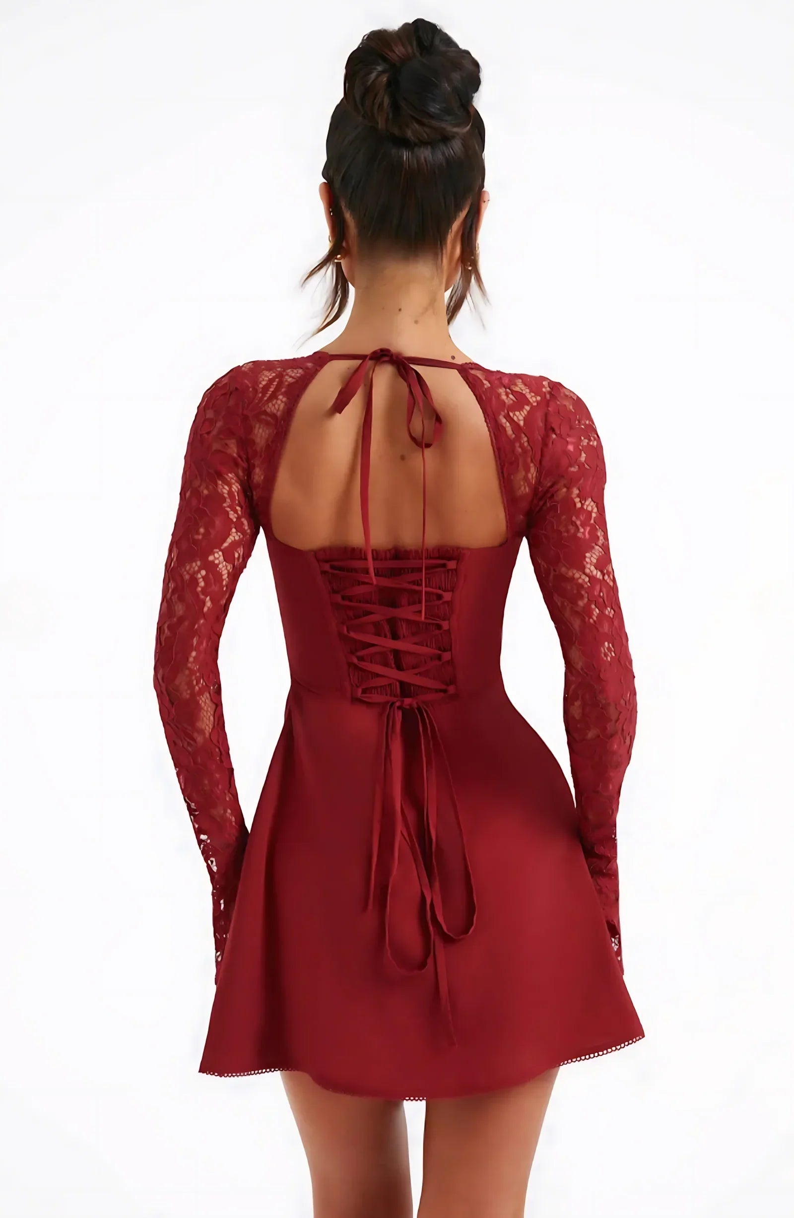 Poppy | Elegant Mini Dress Red