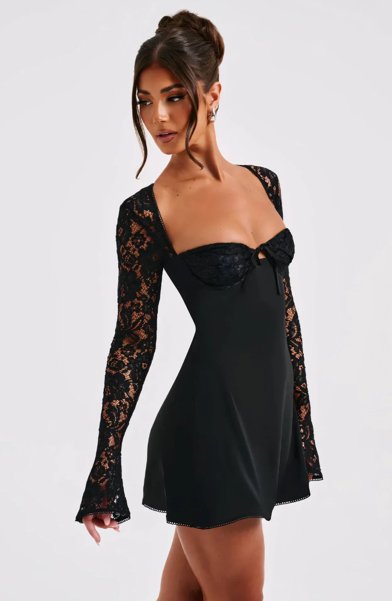 Poppy | Elegant Mini Dress Black