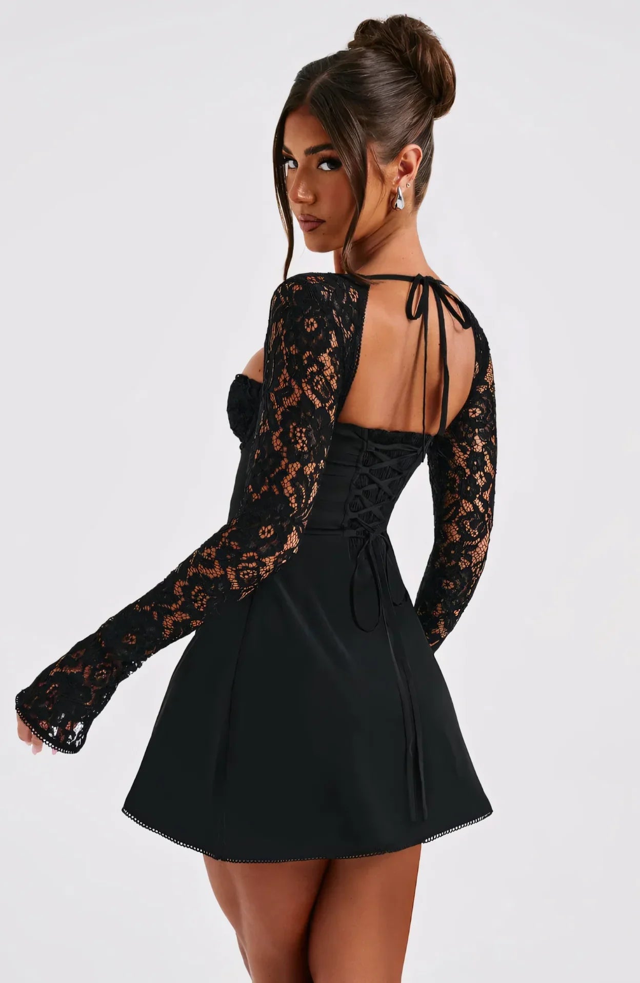 Poppy | Elegant Mini Dress Black