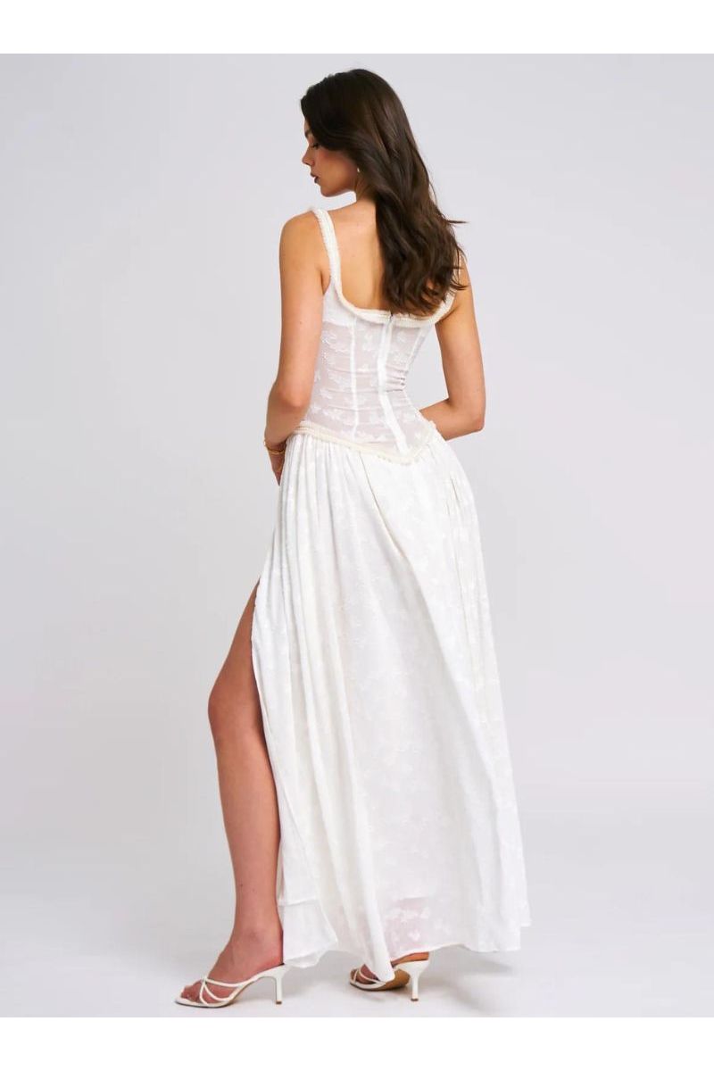 Lily | Elegant Maxi Dress White