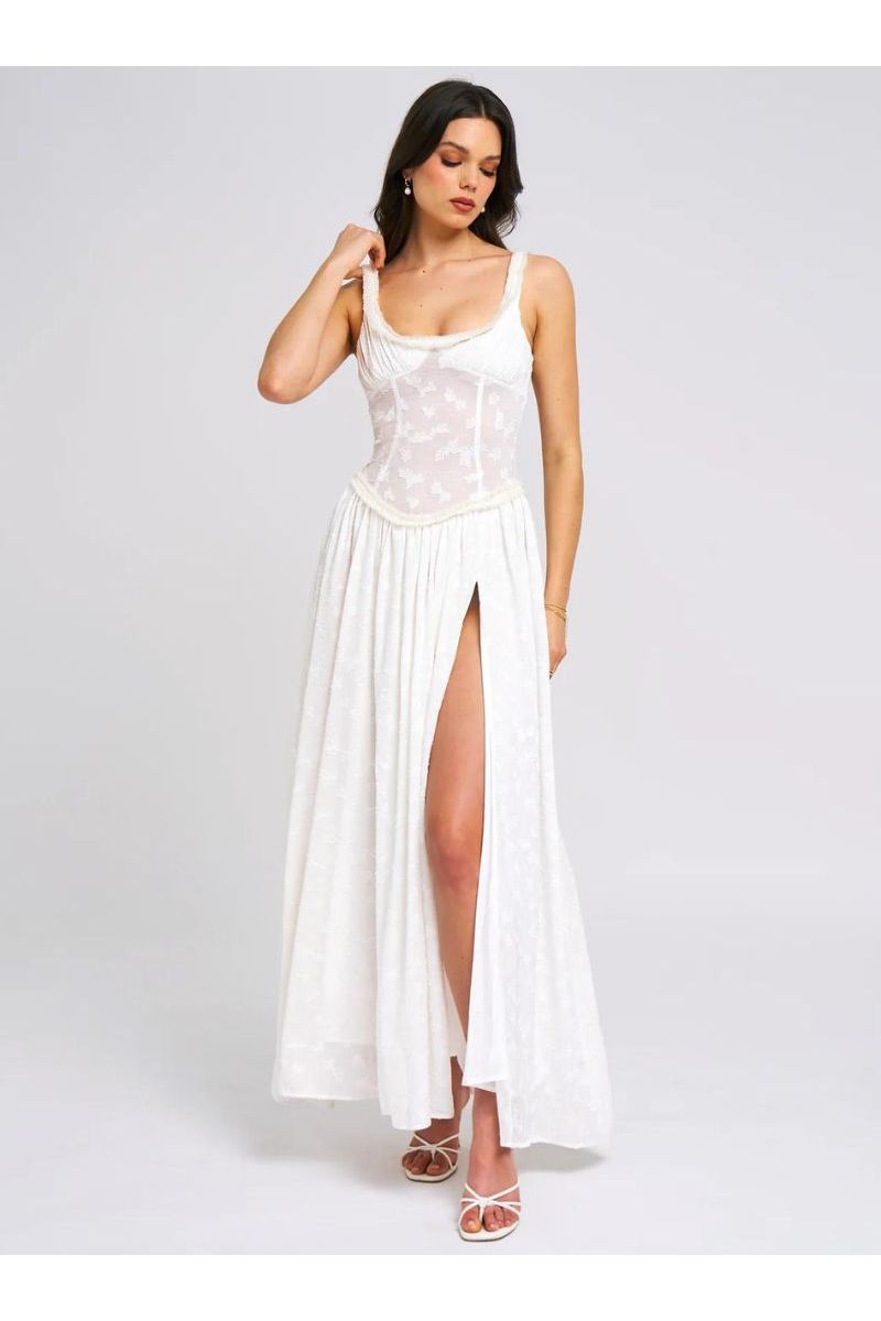 Lily | Elegant Maxi Dress White