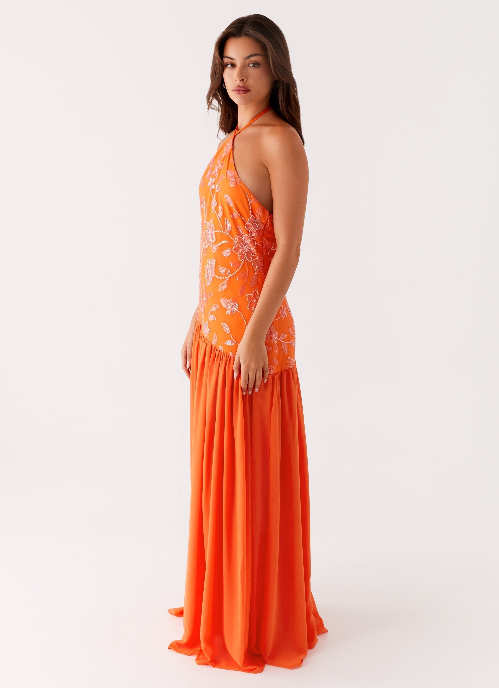 Elsie | Elegant Maxi Dress Orange