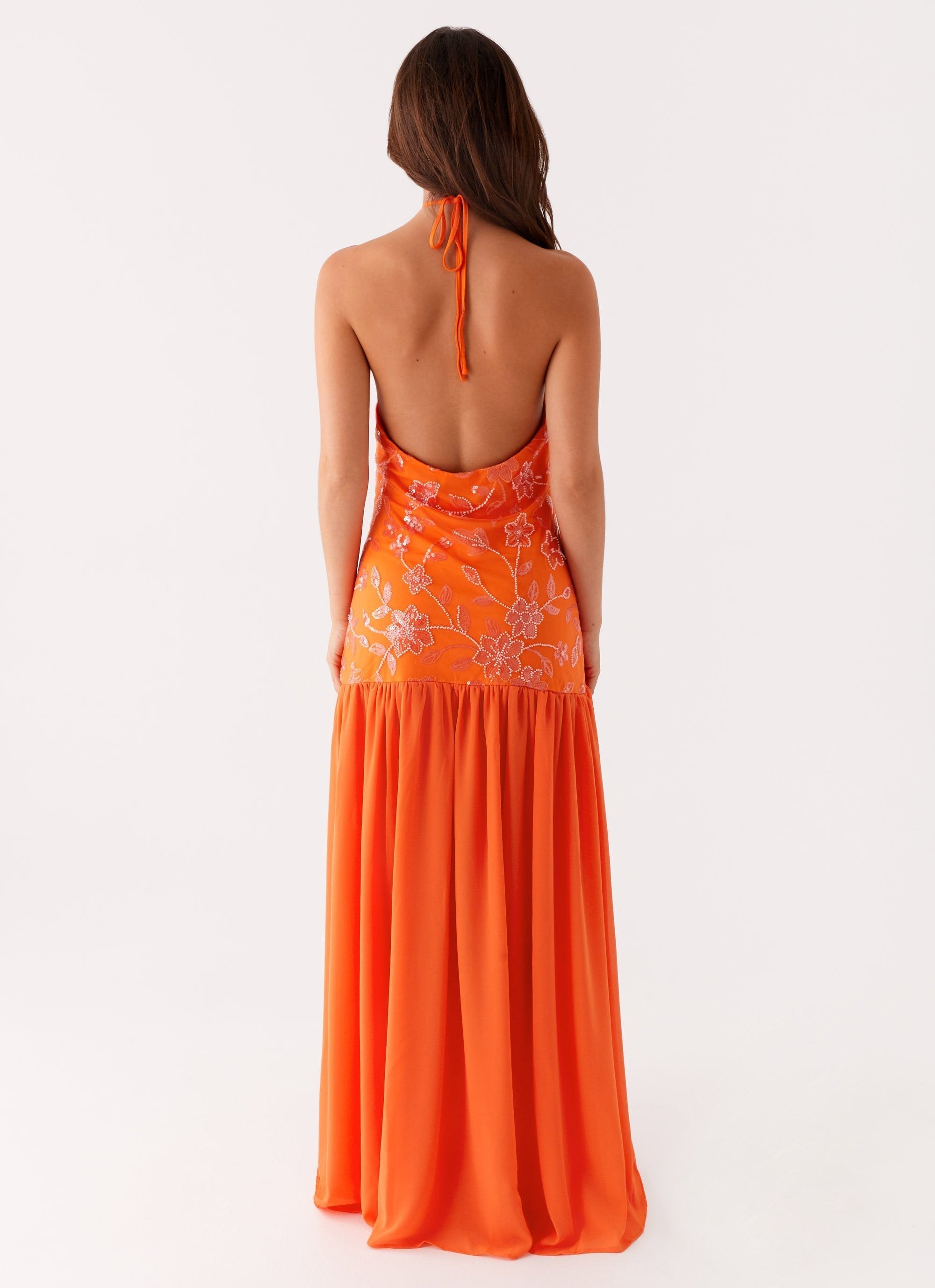 Elsie | Elegant Maxi Dress Orange