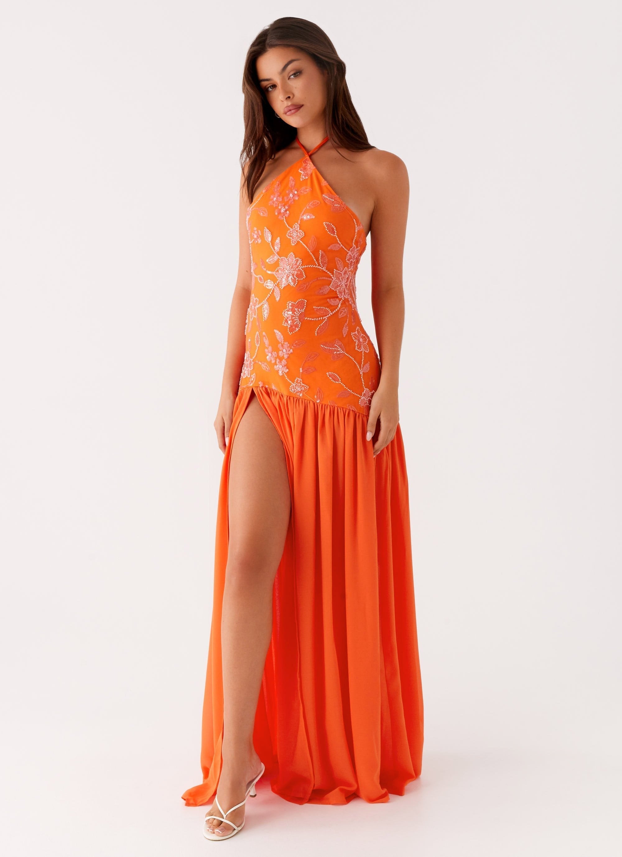 Elsie | Elegant Maxi Dress Orange