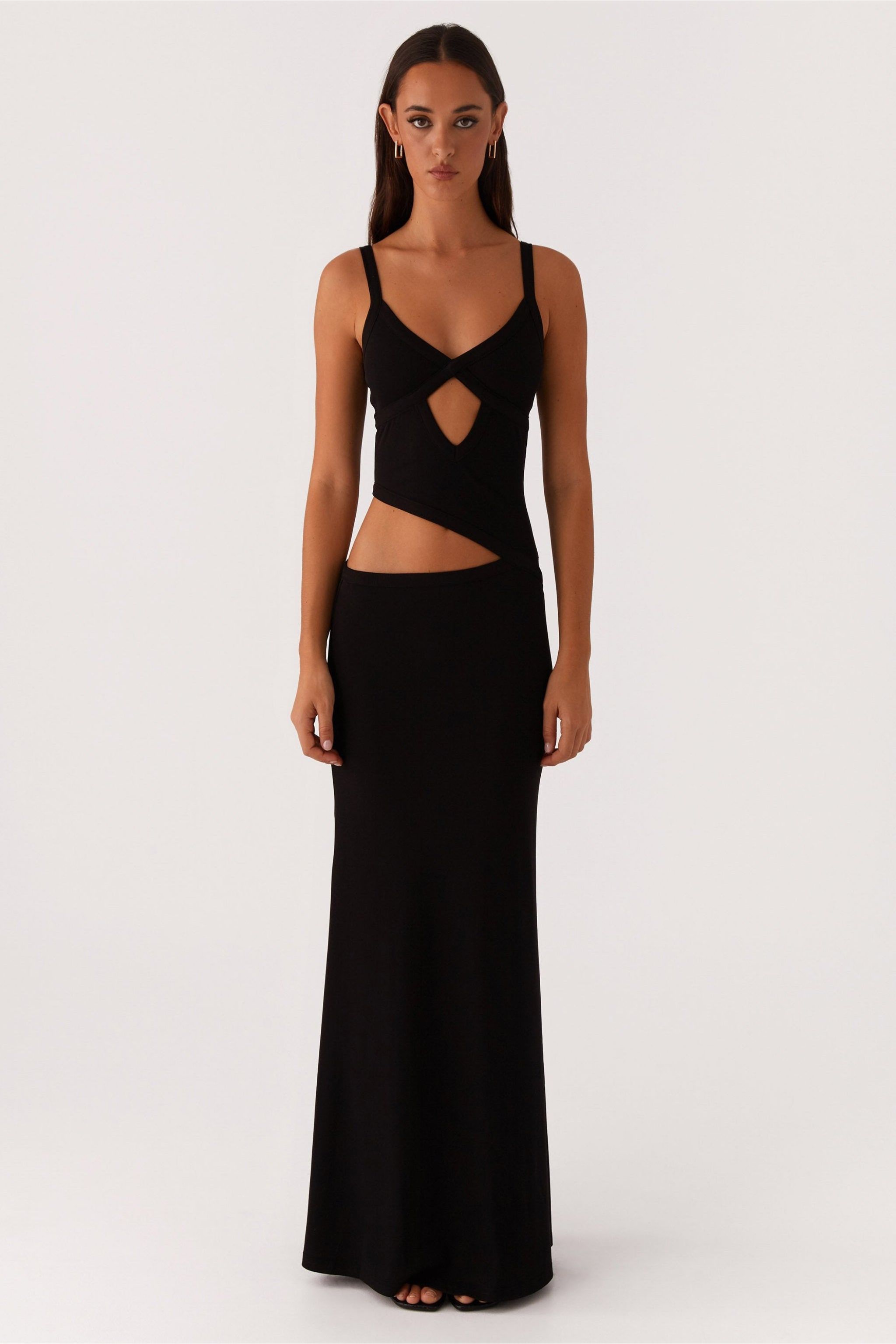 Willa | Mesh Maxi Dress Black
