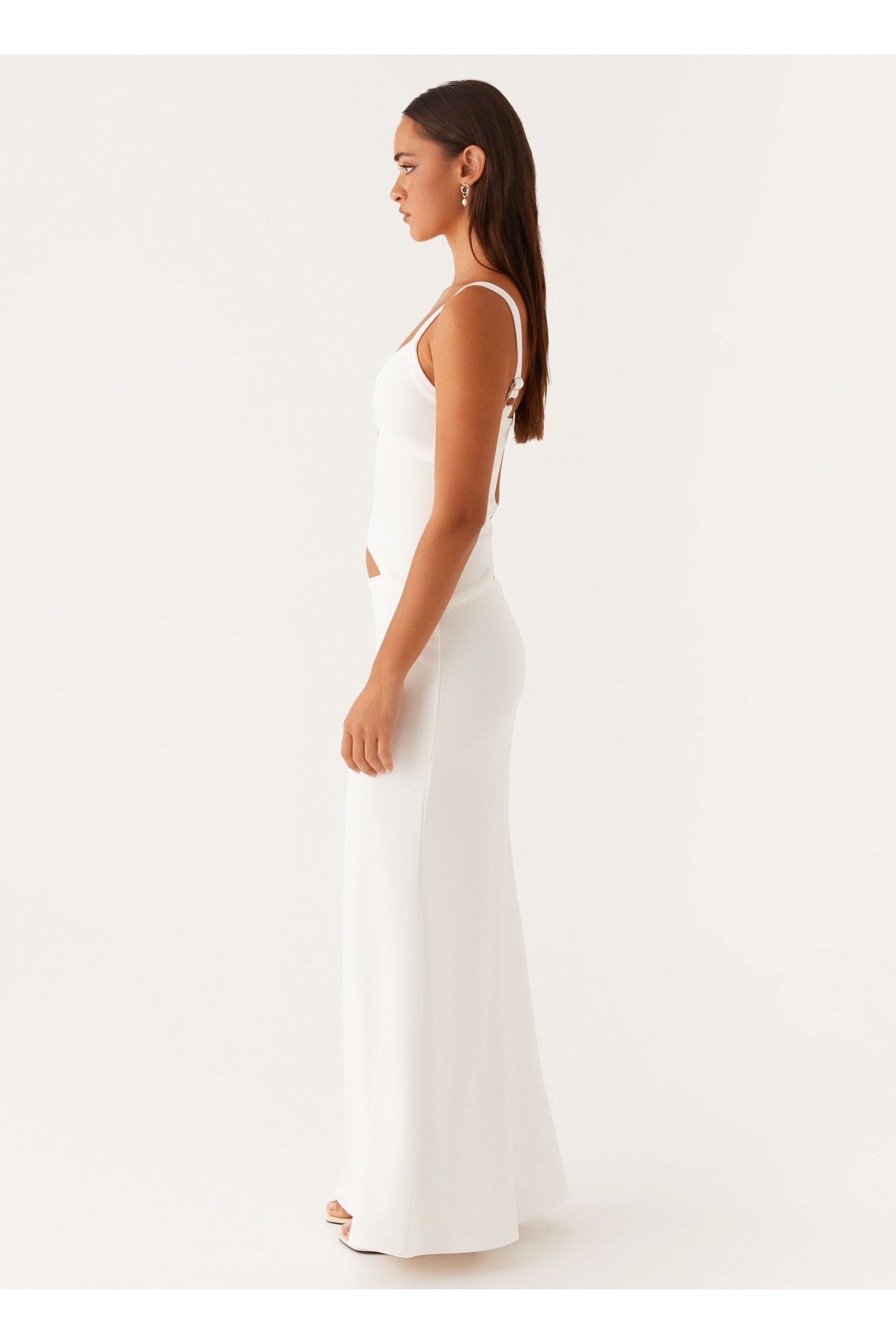 Willa | Mesh Maxi Dress White