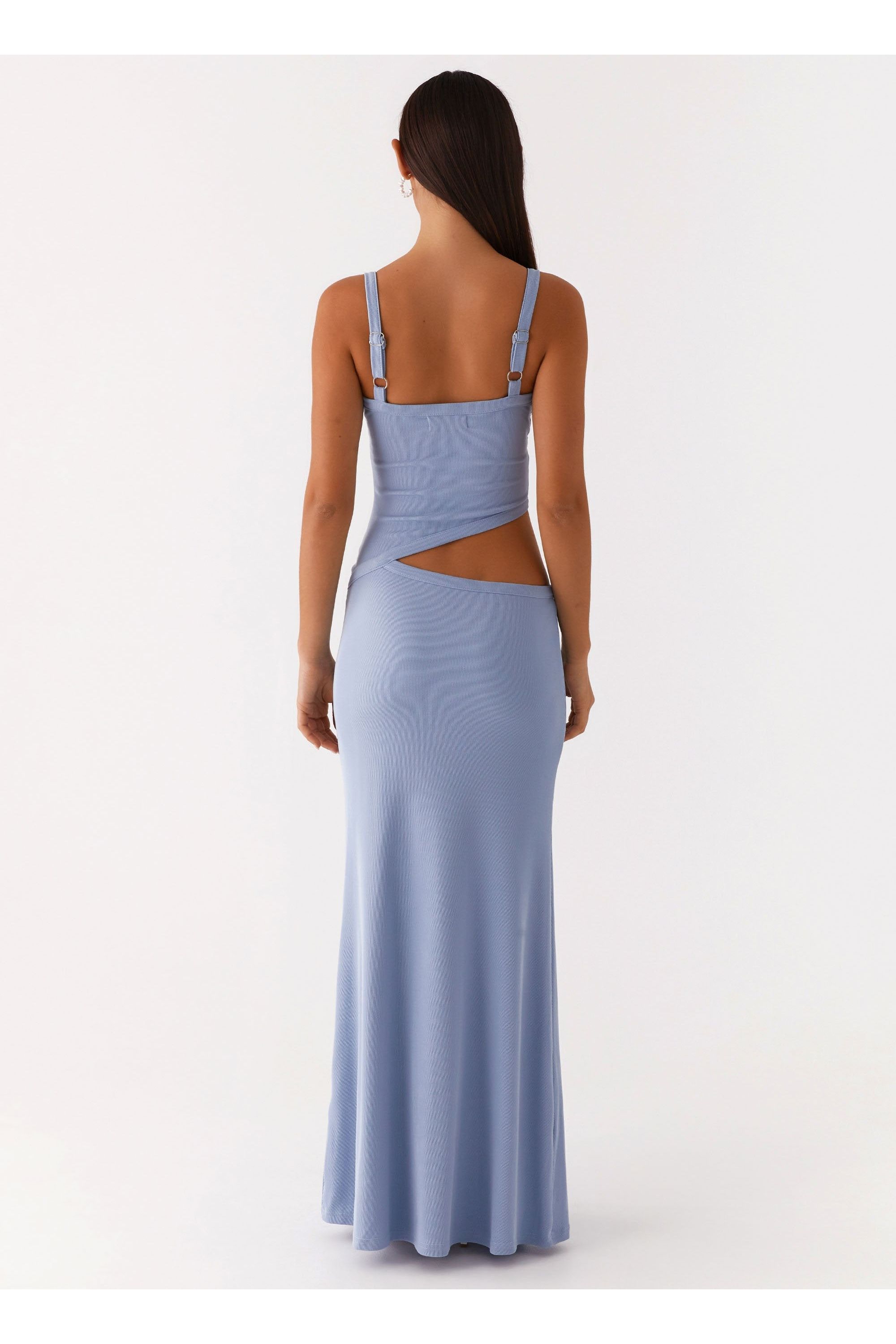 Willa | Mesh Maxi Dress Light Blue