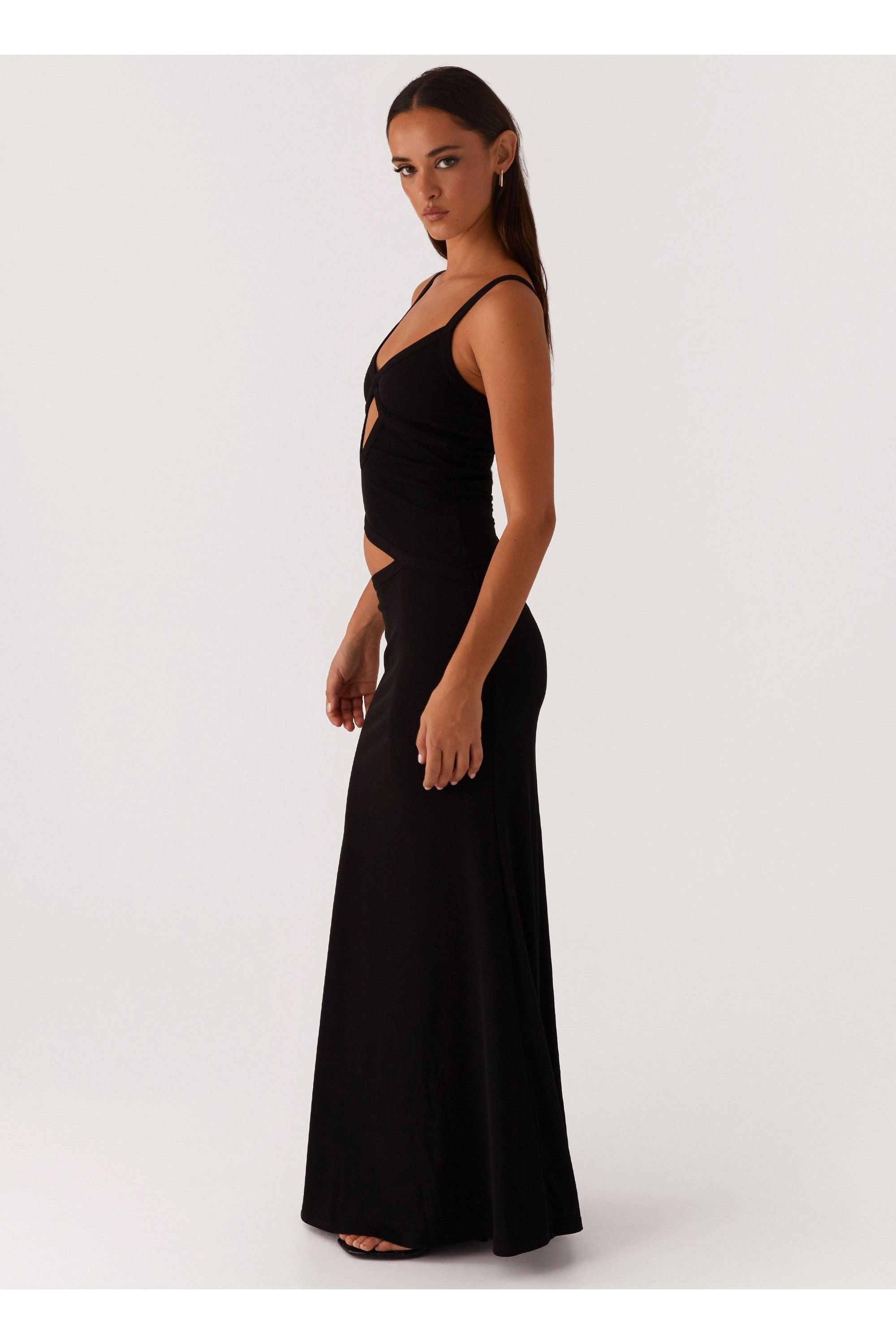 Willa | Mesh Maxi Dress Black