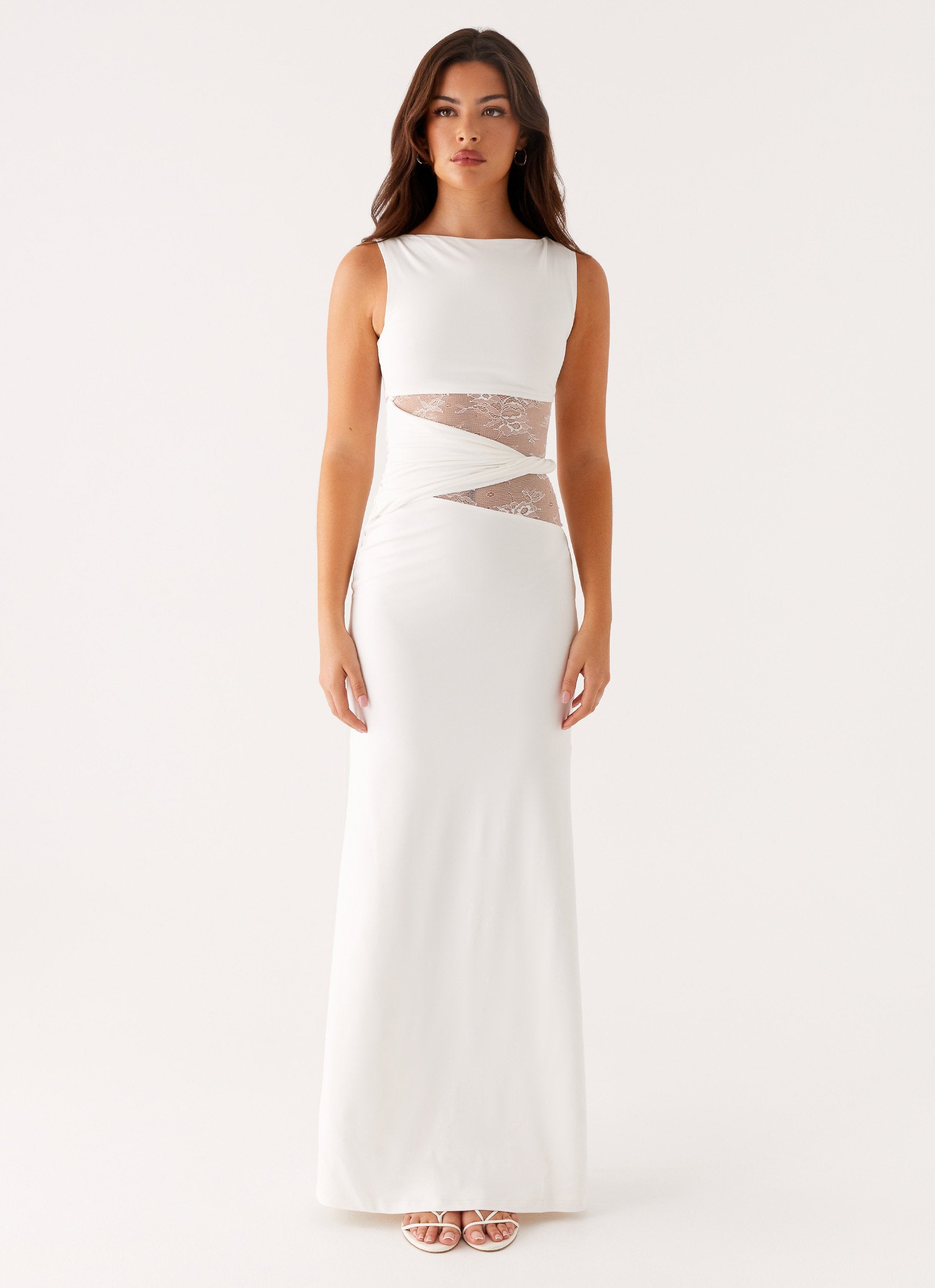 Liliana | Mesh Maxi Dress White