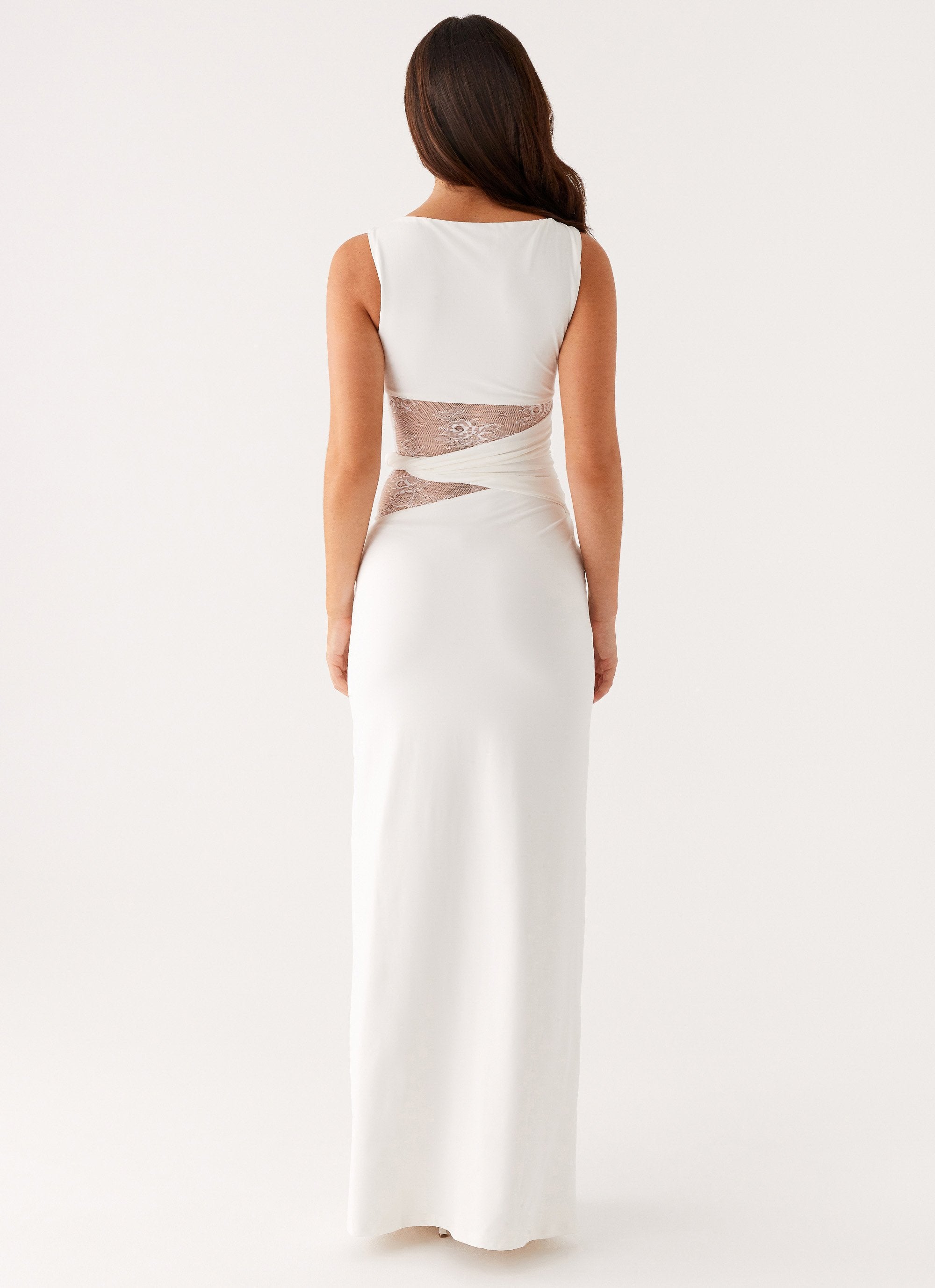 Liliana | Mesh Maxi Dress White