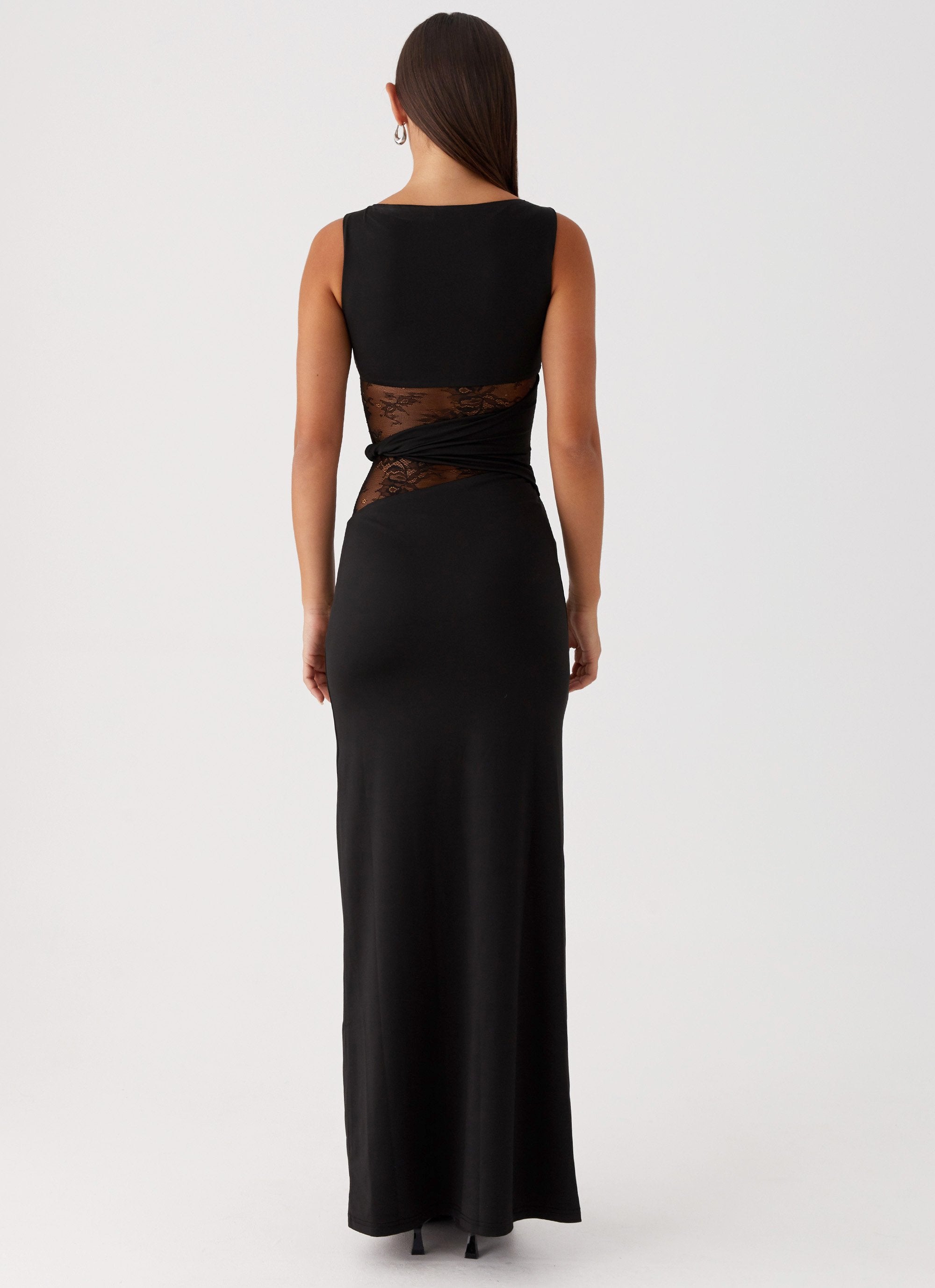 Liliana | Mesh Maxi Dress Black