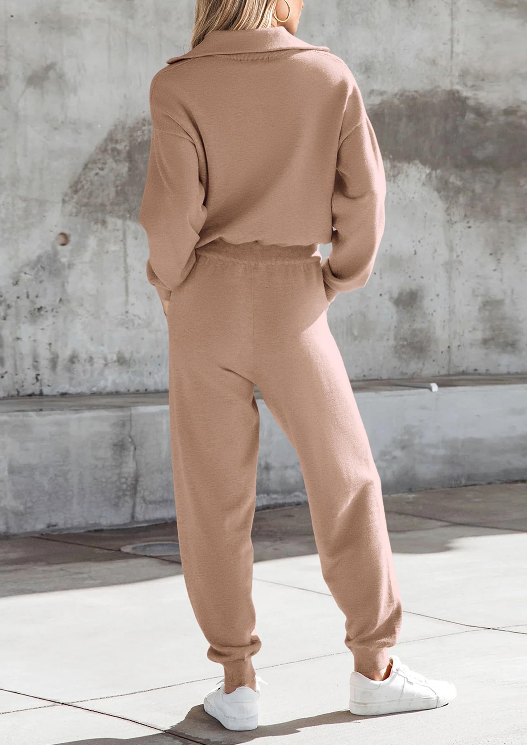 Chichi Women's 2 Piece Sweater Set Pullover Zip Up Sweatshirt Jogger Sweatpants Tracksuit Casual Outfit