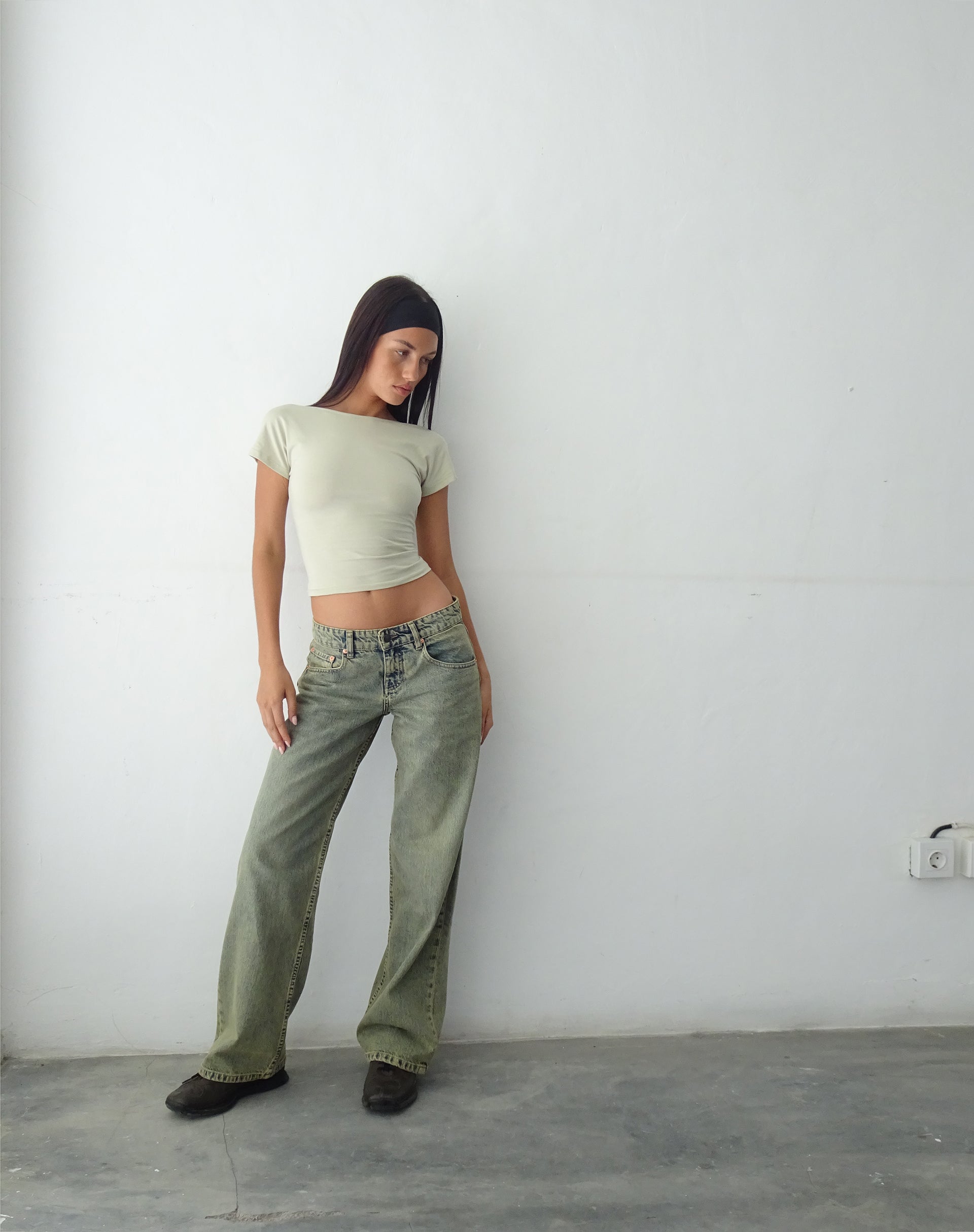Ariella | Low Rise Jeans Blue Acid