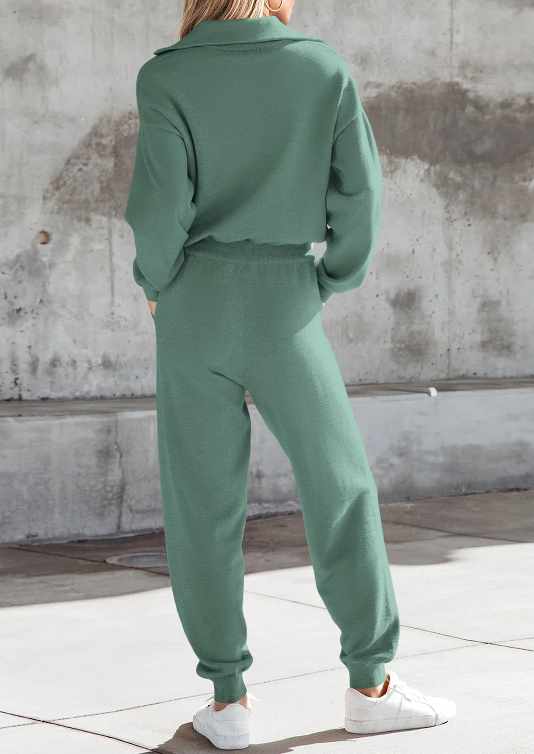 Chichi Women's 2 Piece Sweater Set Pullover Zip Up Sweatshirt Jogger Sweatpants Tracksuit Casual Outfit