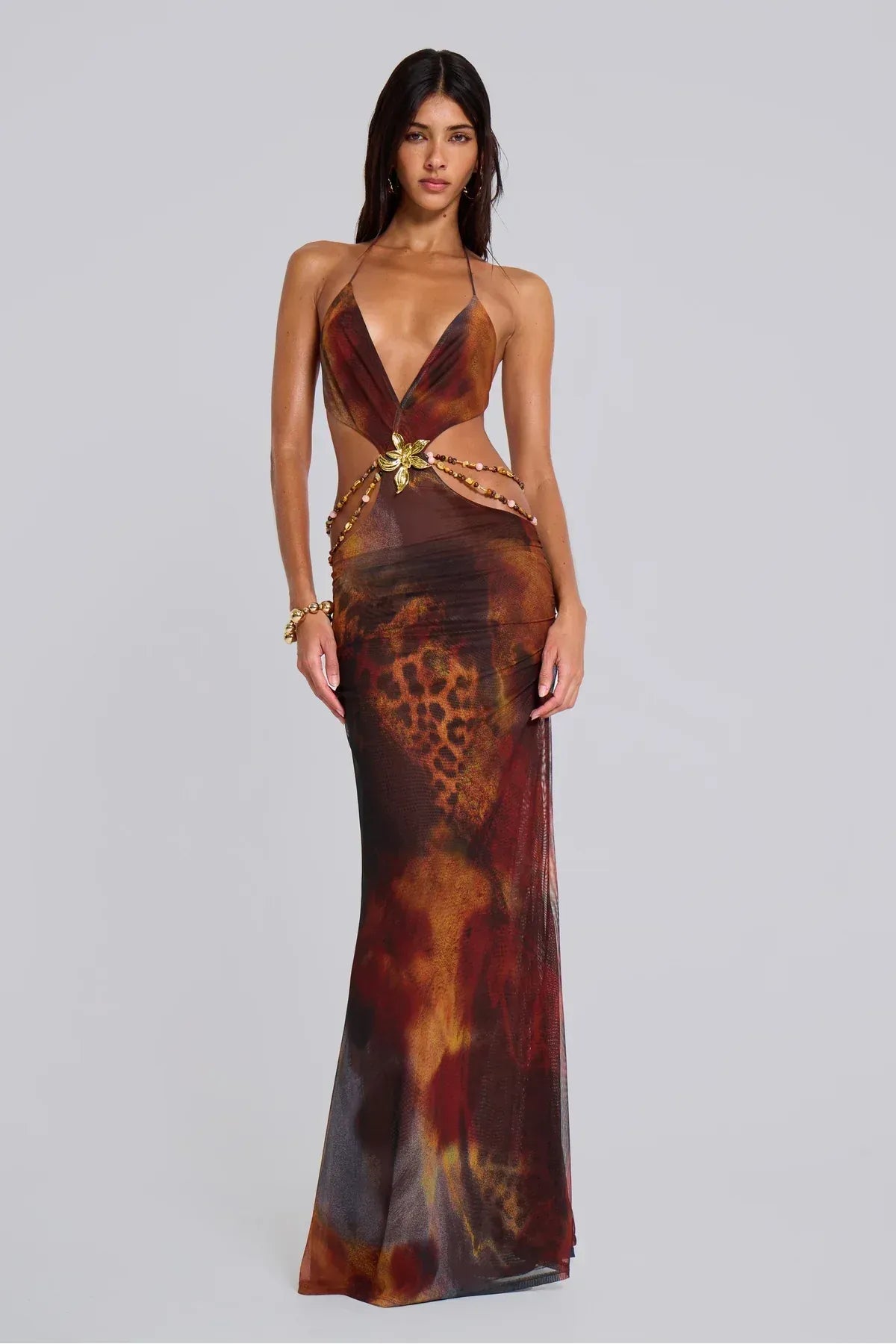 Noa | Bohemian Maxi Dress Brown