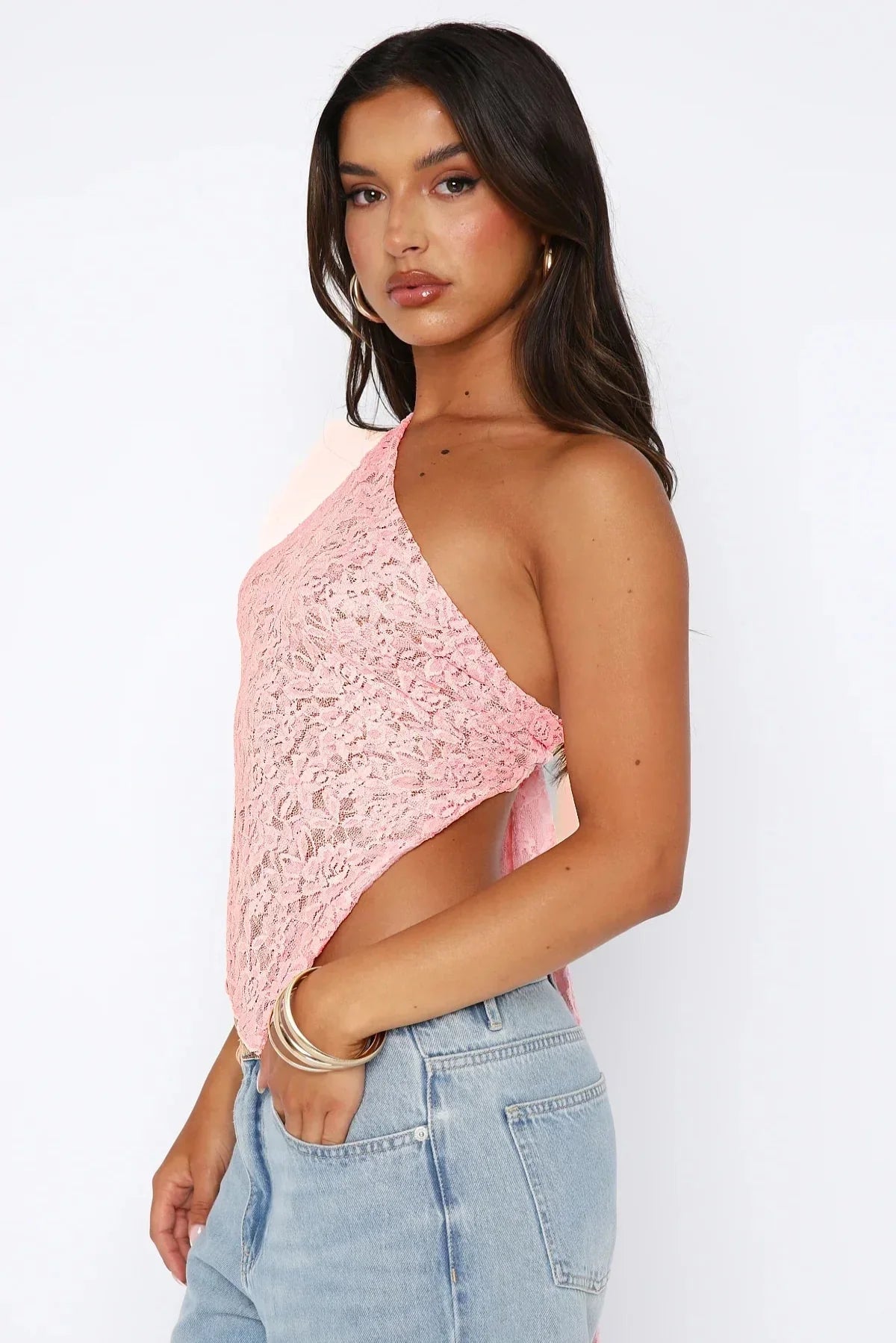 Baila | Lace Top Pink