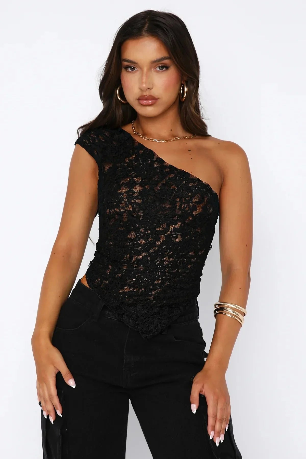 Baila | Lace Top Black
