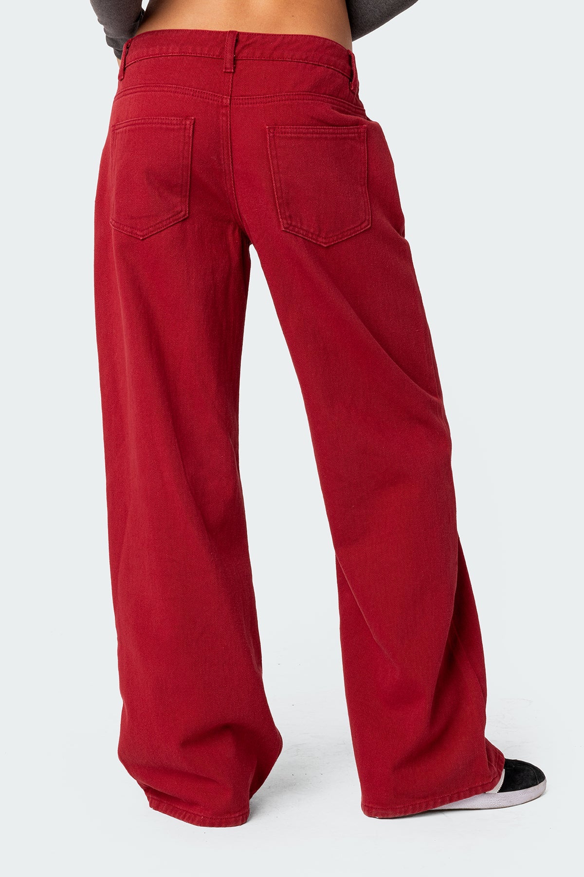 Eira | Red Low Rise Jeans Red