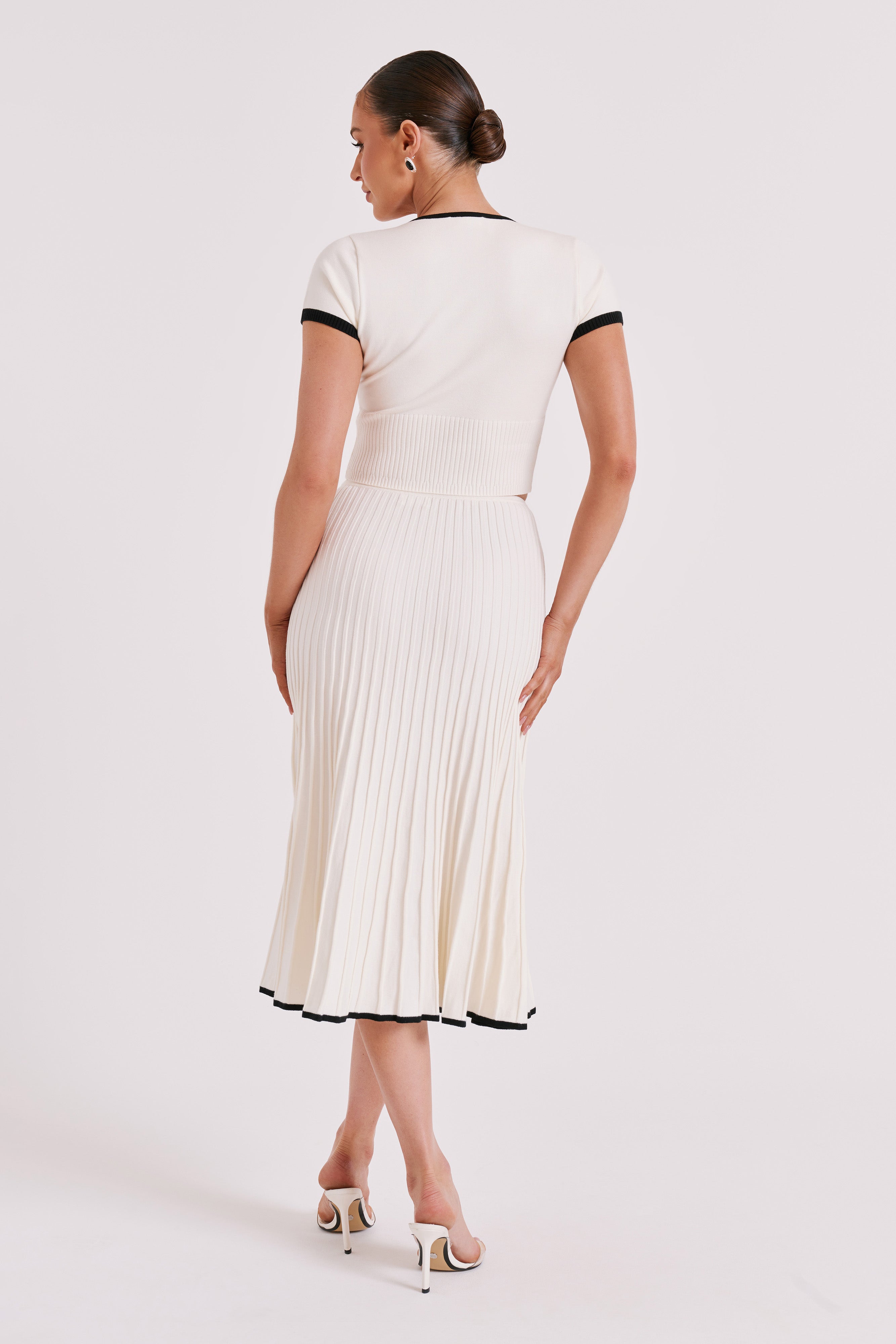 Cassia | Elegant Midi Two-Piece Set White