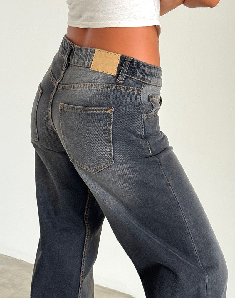 Ariella | Low Rise Jeans Bleach Grey