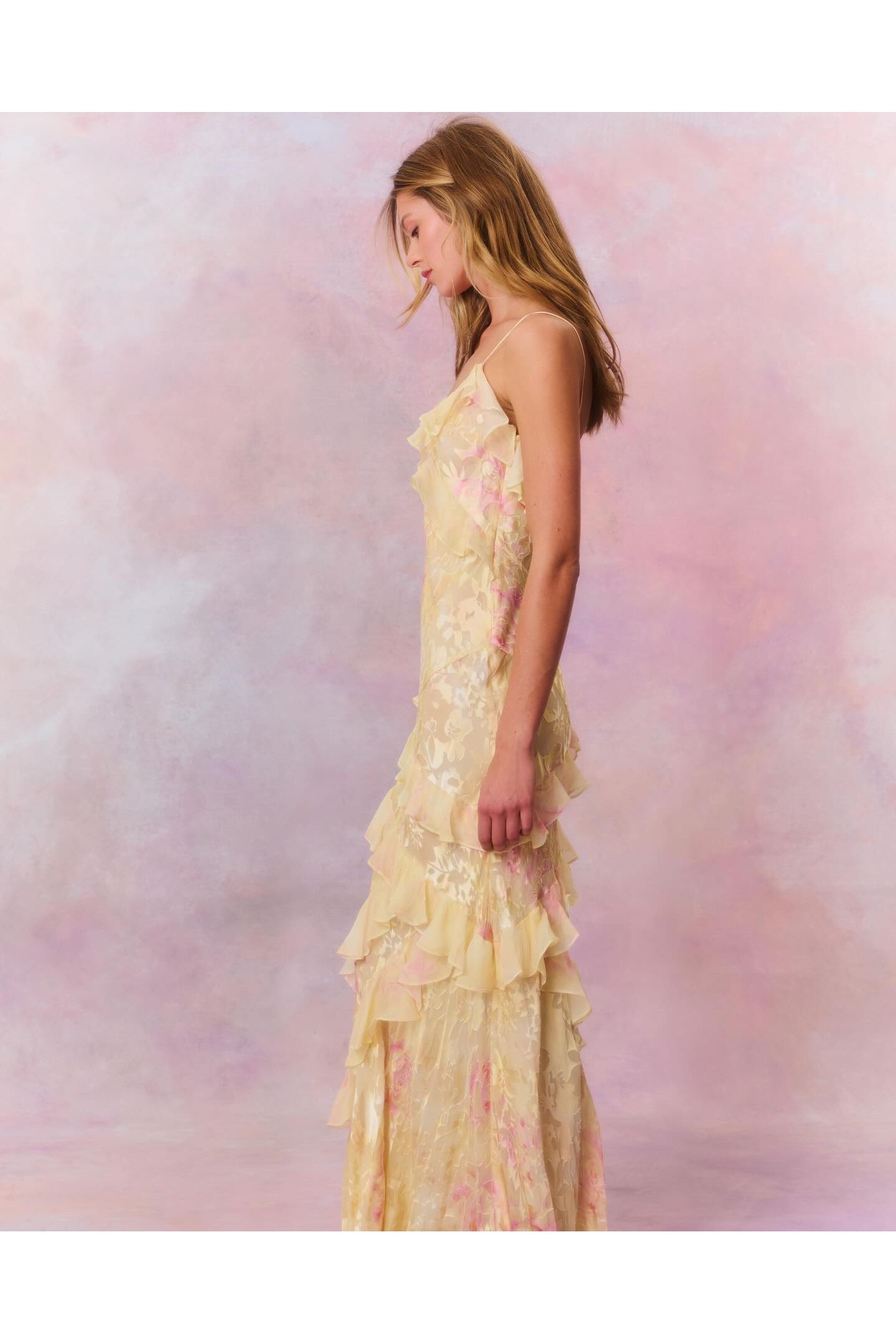 Vienna | Floral Maxi Dress Yellow