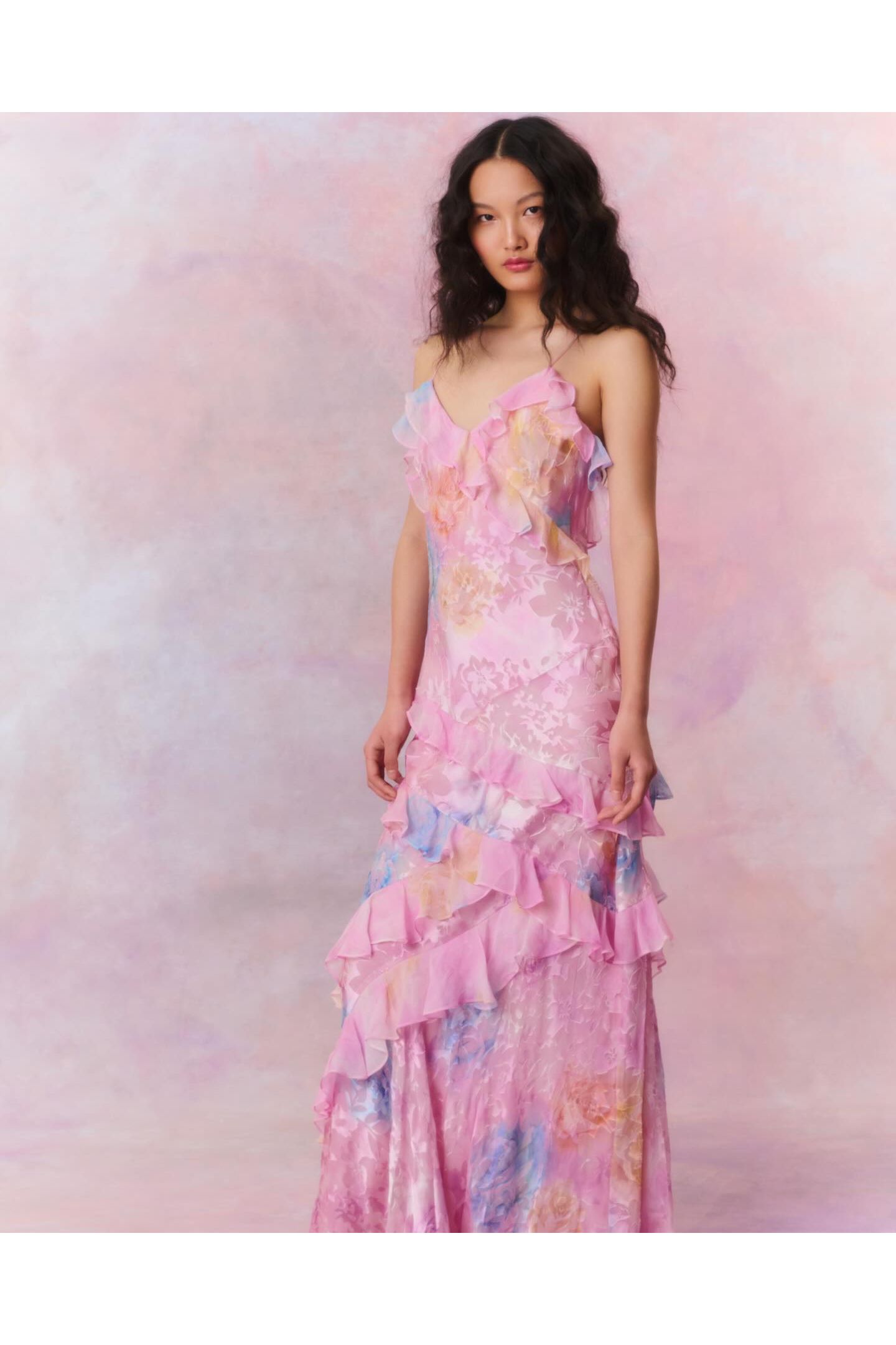 Vienna | Floral Maxi Dress Pink