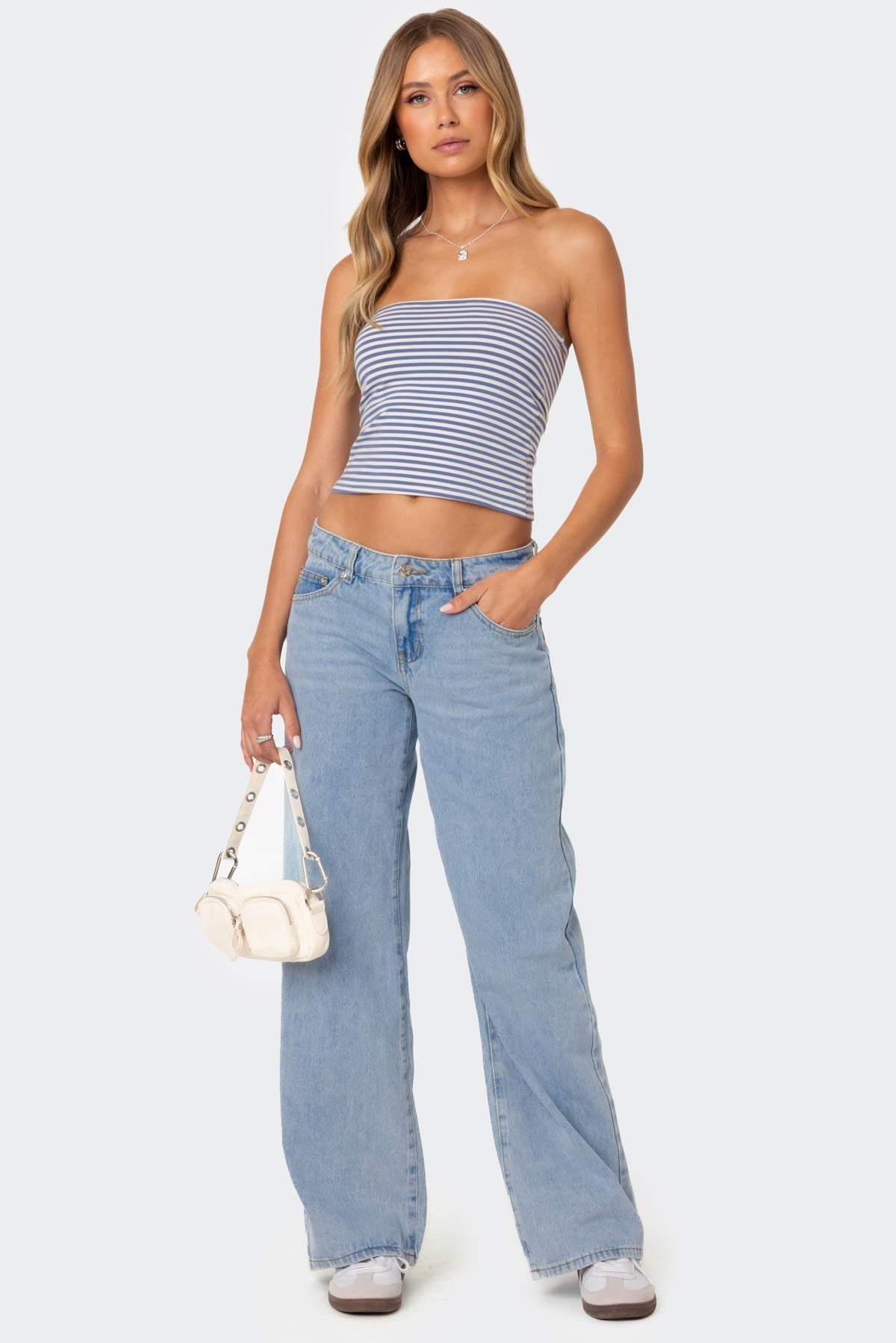 Raelynn | Washed Low Rise Jeans Light Blue