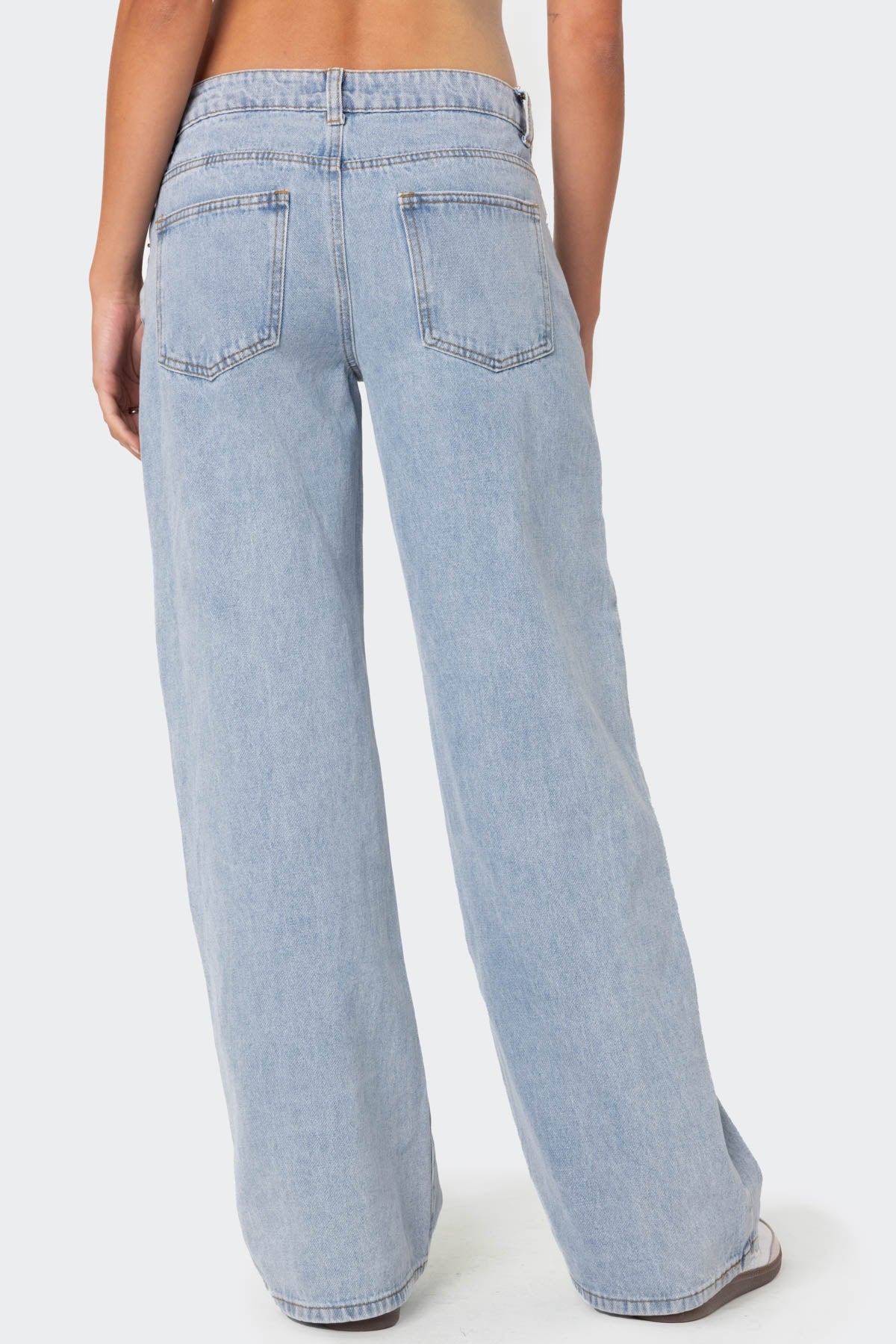 Raelynn | Washed Low Rise Jeans Light Blue