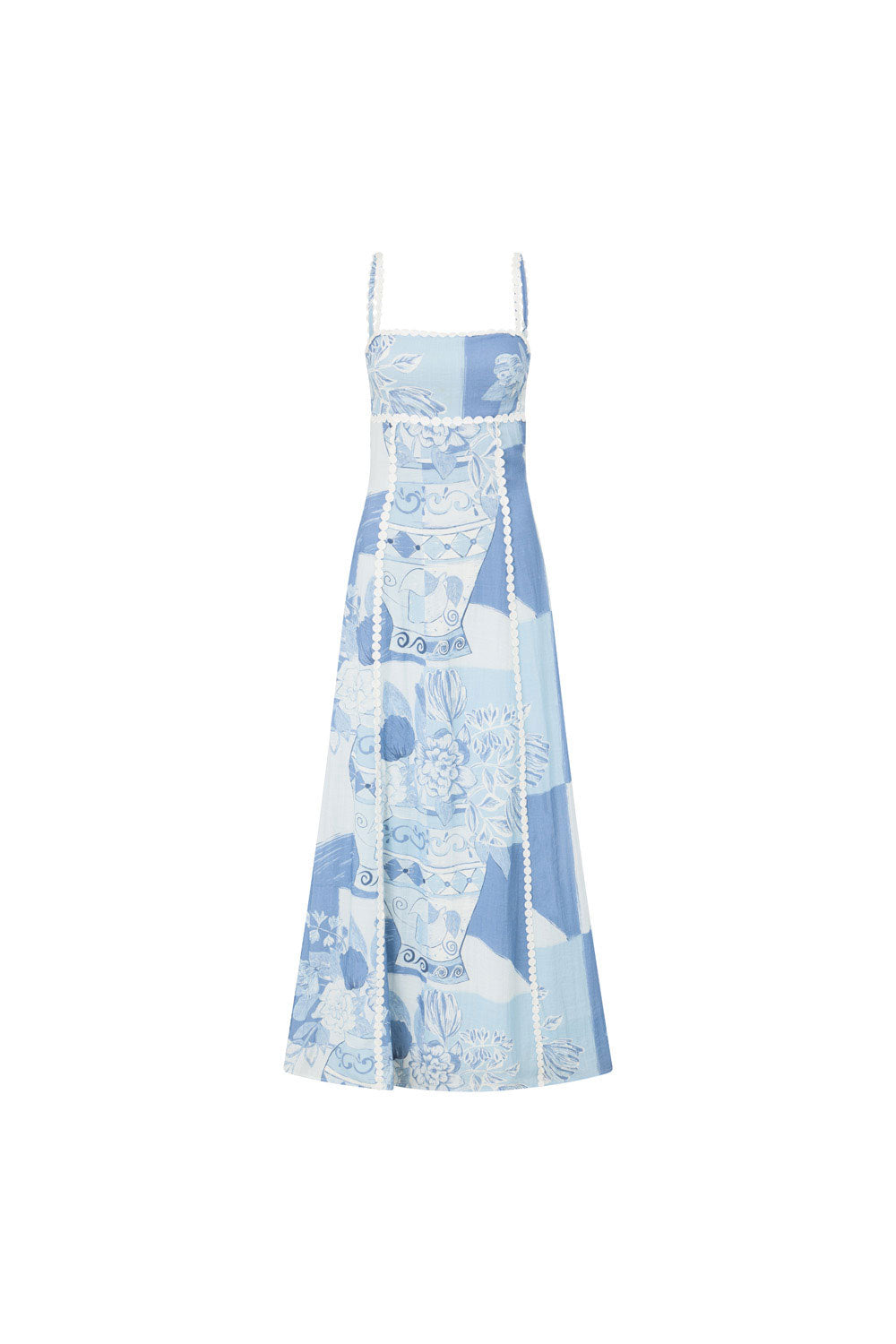 Ilona | Art Midi Dress Light Blue
