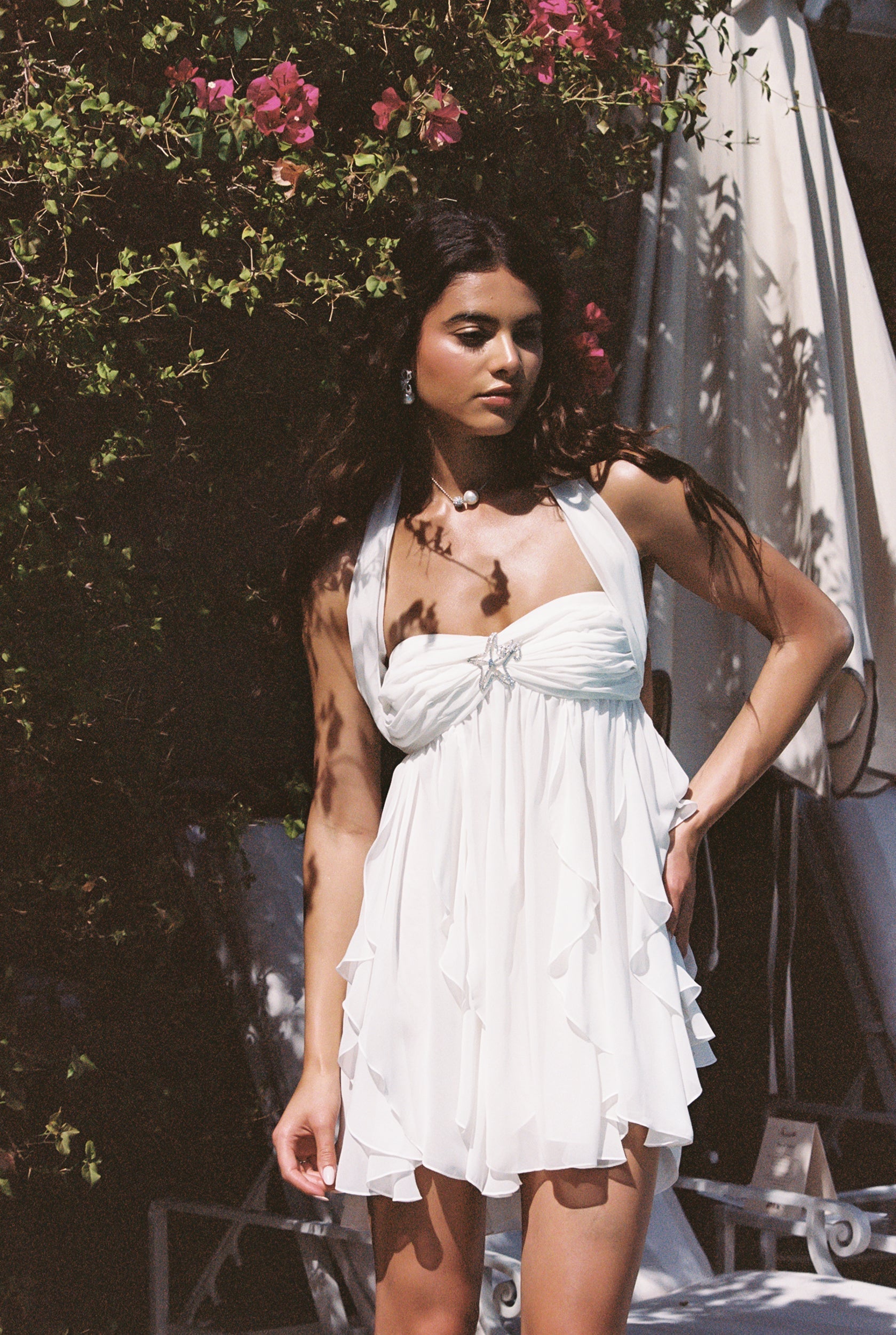 Amelia | Floral Mini Dress White