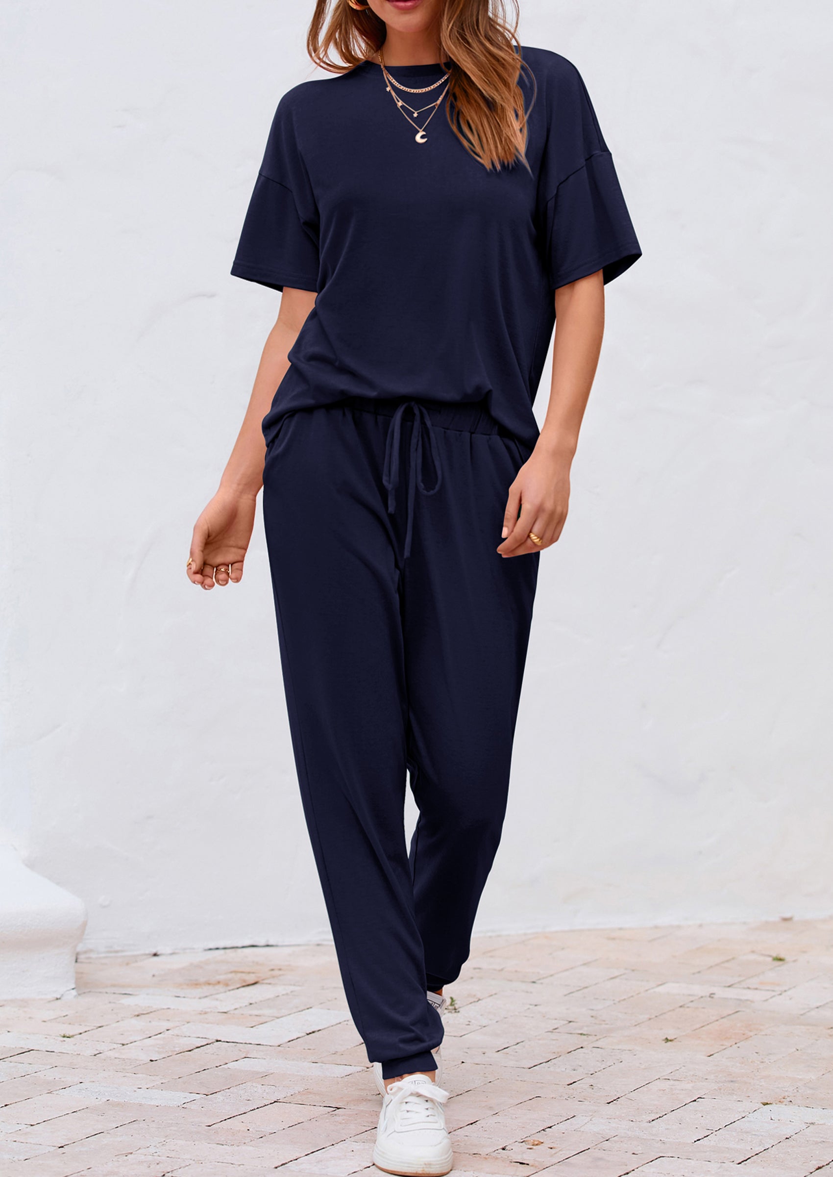 Chichi Women's Two Piece Lounge Sets Spring Summer Jogger Pants Vacation Outfits Travel Airplane Matching Clothes