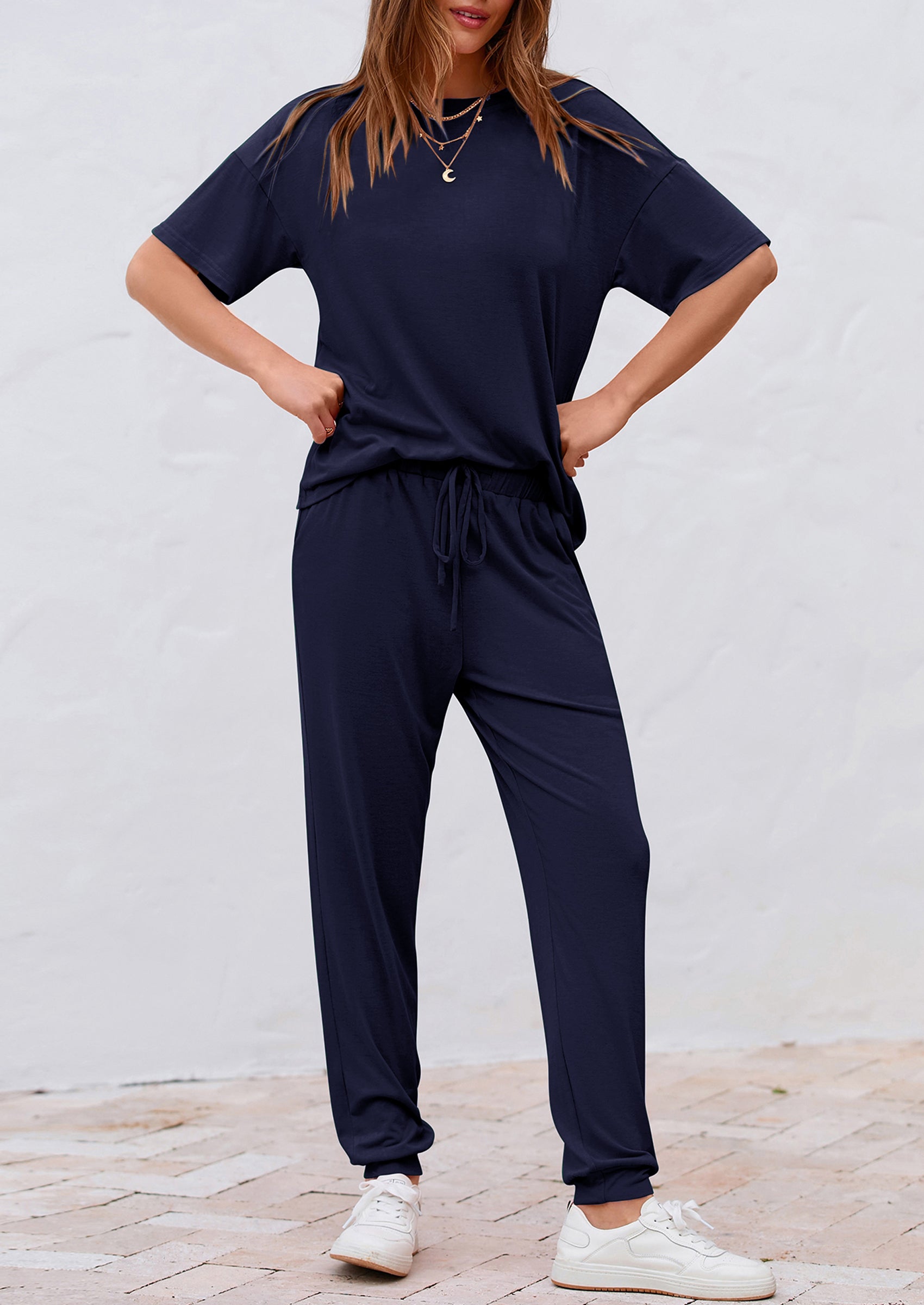Chichi Women's Two Piece Lounge Sets Spring Summer Jogger Pants Vacation Outfits Travel Airplane Matching Clothes