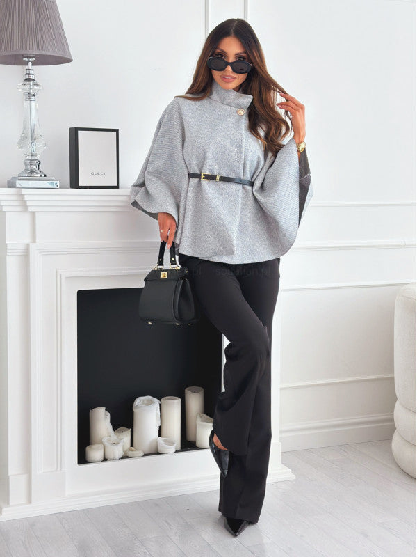 Viviana | Belted Cape Coat Beige