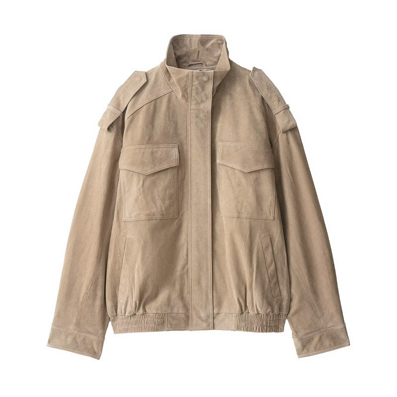 Isla | Suede Jacket Taupe