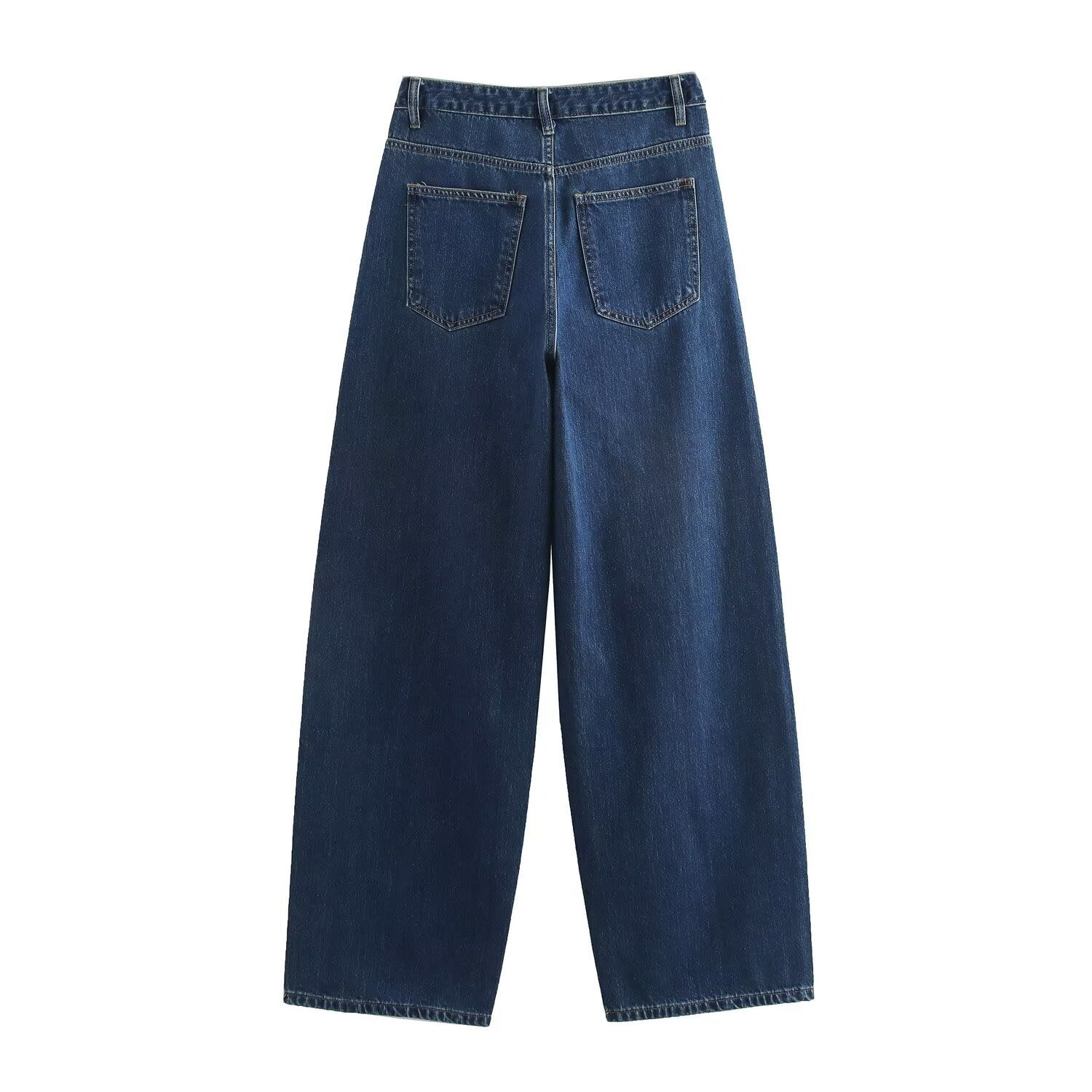 Izzy | Overlapping Waistband Jeans Dark Blue