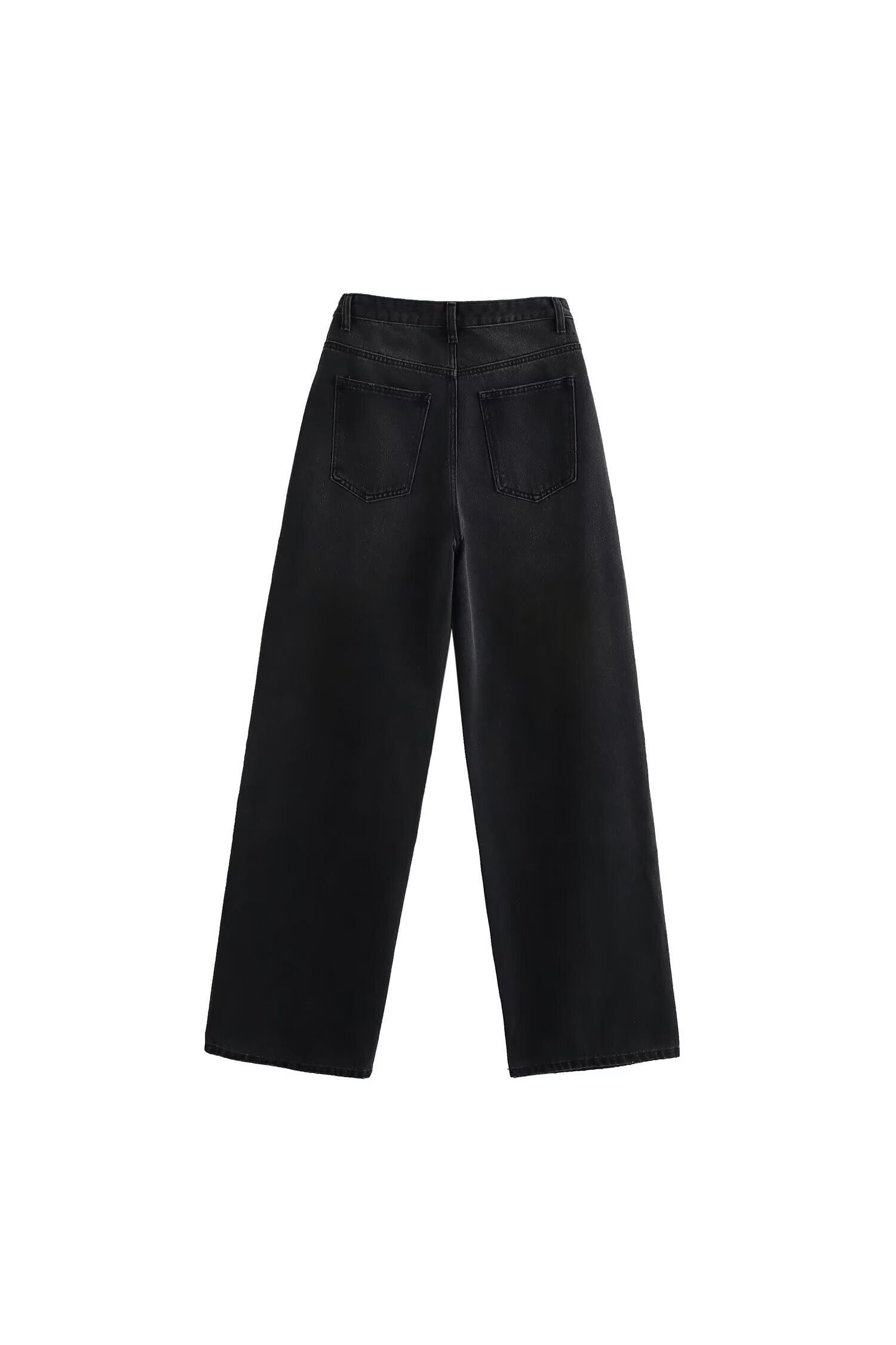 Izzy | Overlapping Waistband Jeans Black