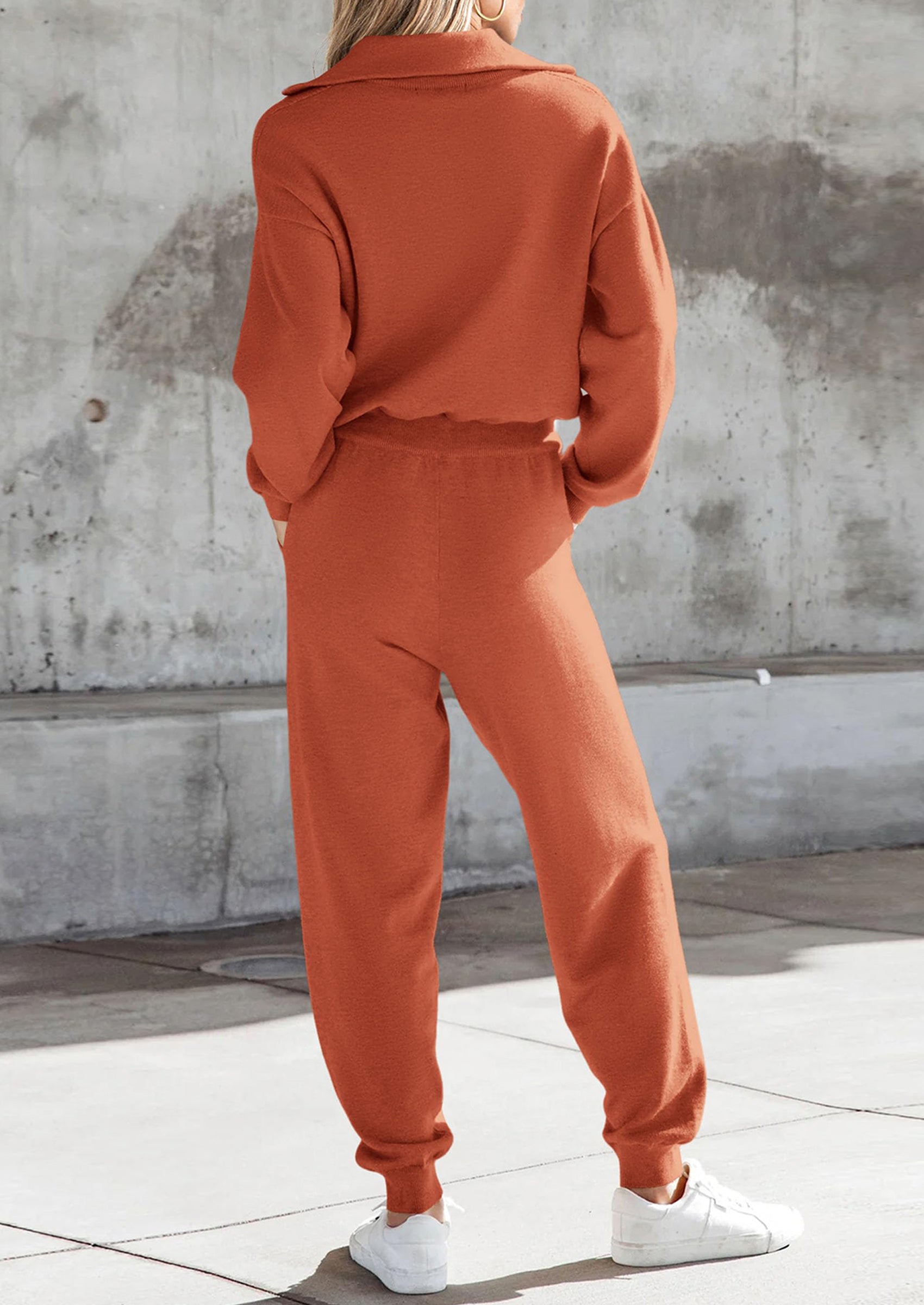 Chichi Women's 2 Piece Sweater Set Pullover Zip Up Sweatshirt Jogger Sweatpants Tracksuit Casual Outfit