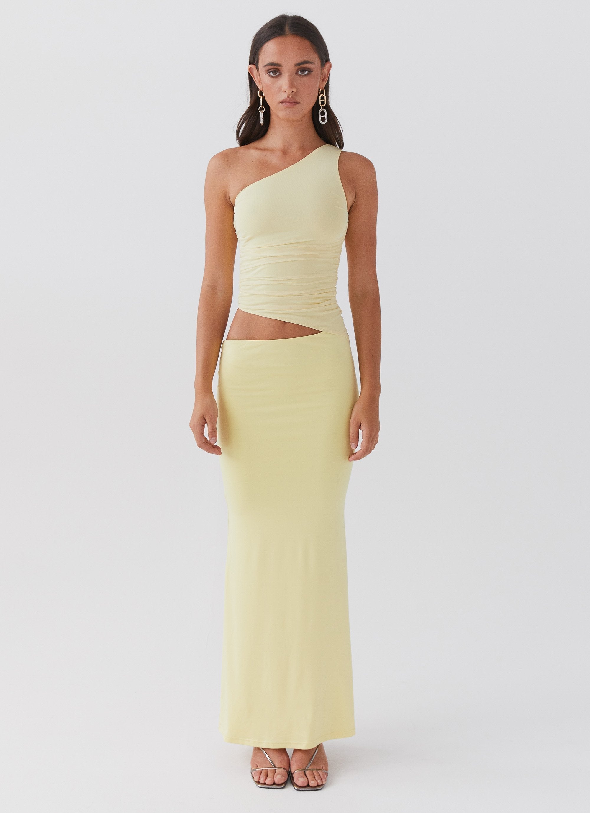 Serana | One Shoulder Maxi Dress Yellow