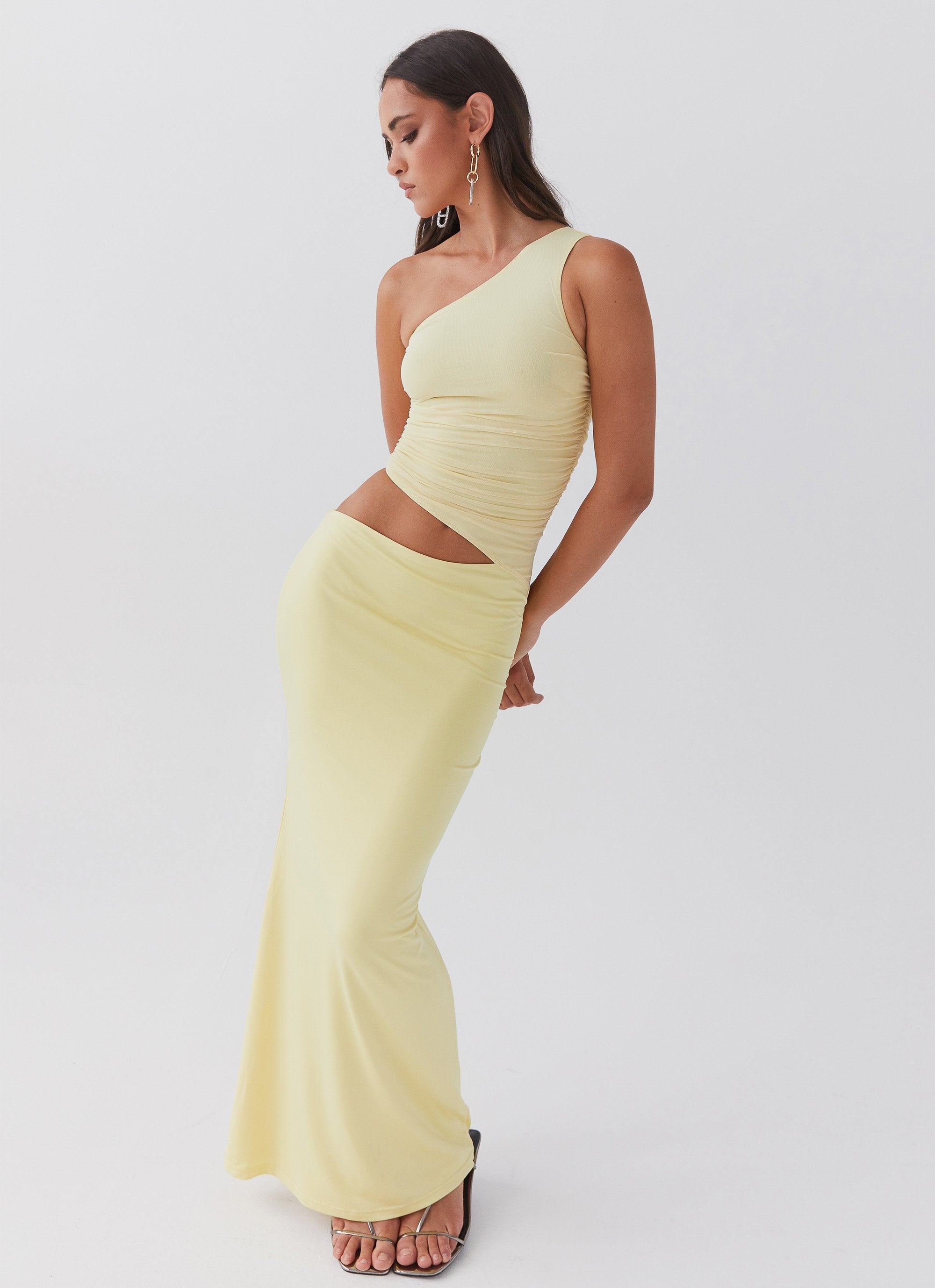 Serana | One Shoulder Maxi Dress Yellow