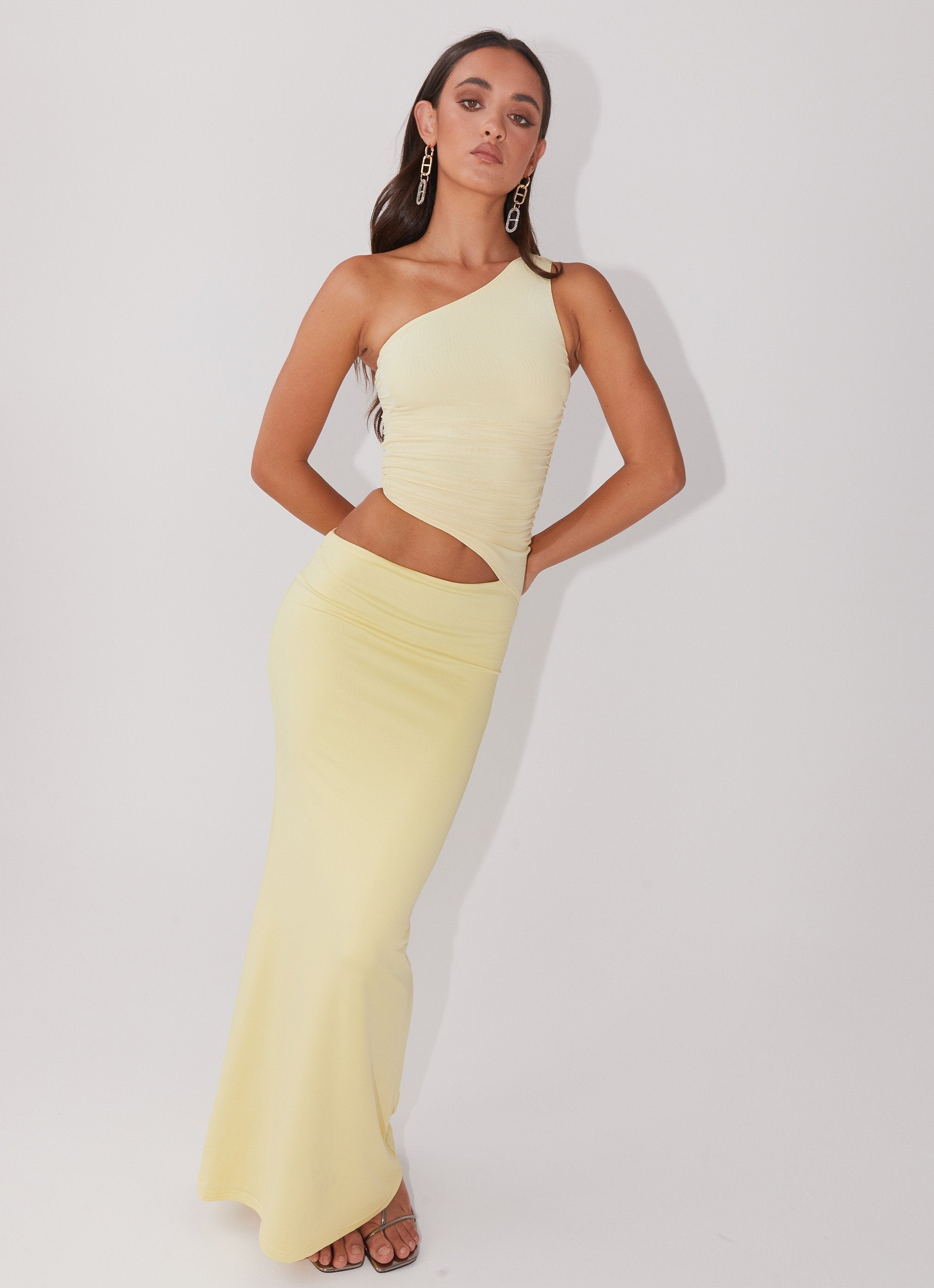 Serana | One Shoulder Maxi Dress Yellow