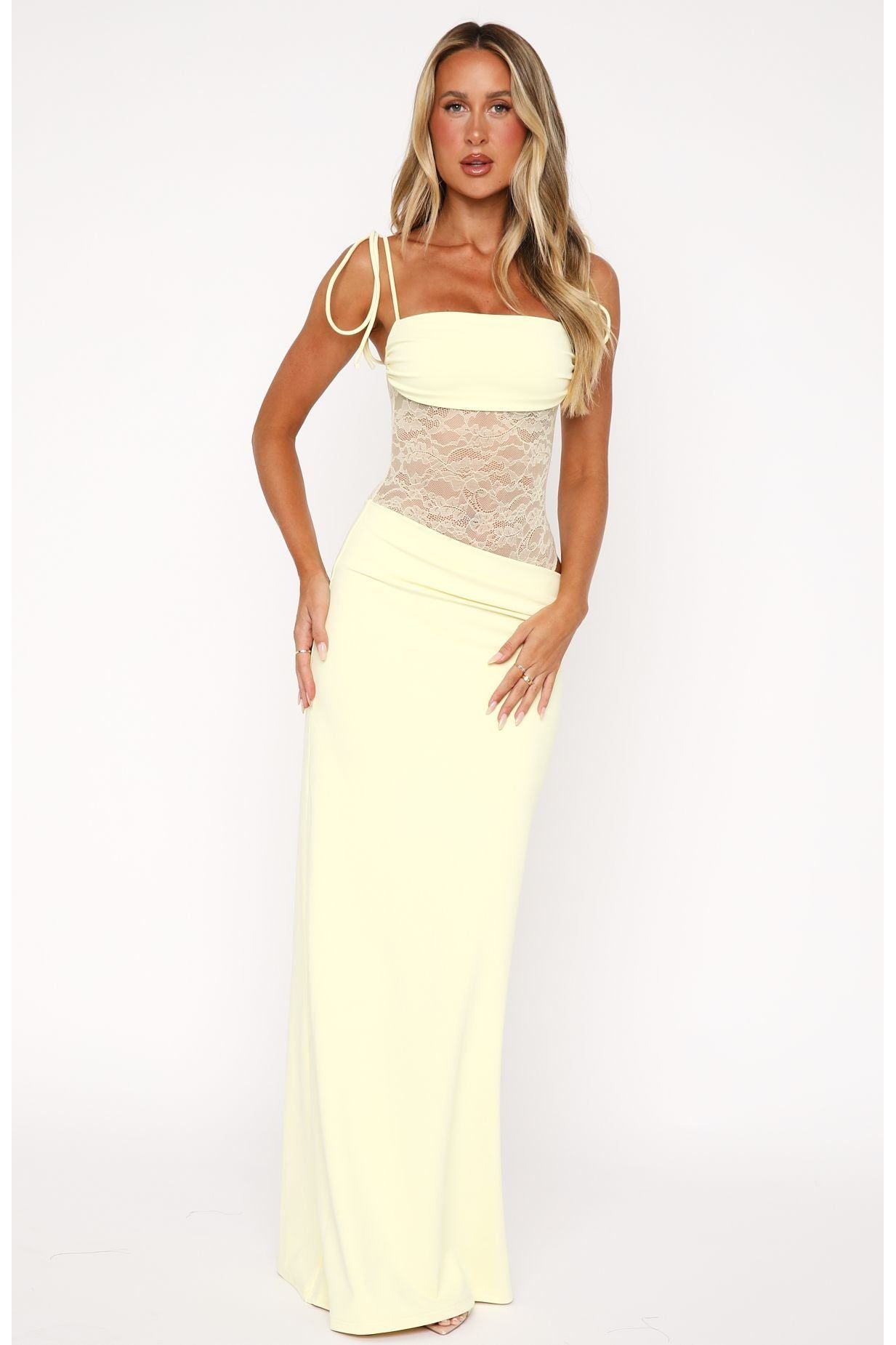 Sabrina | Elegant Maxi Dress Yellow