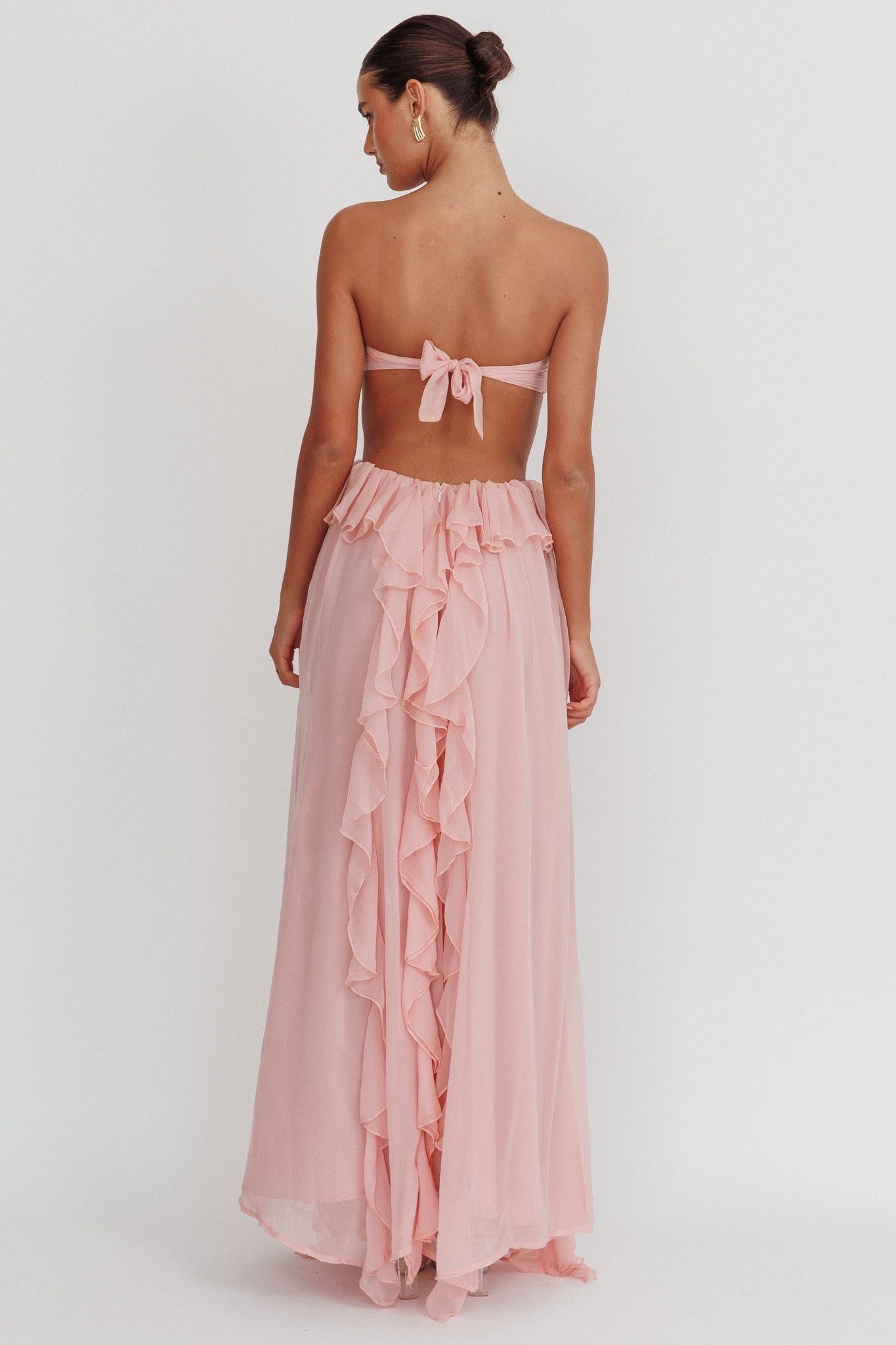 Quilla | Ruffle Maxi Dress Pink