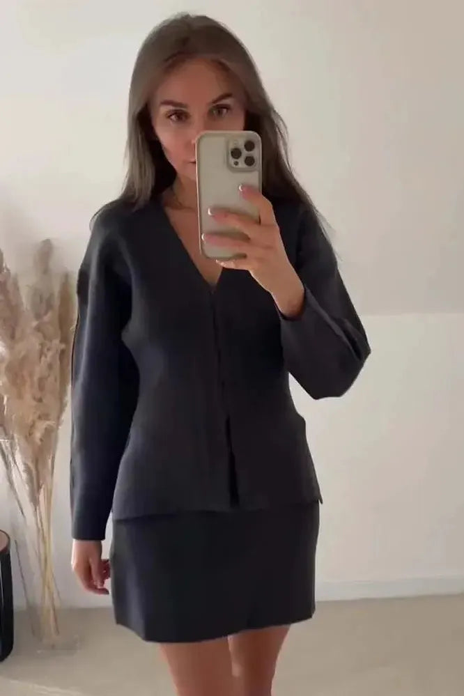 Lola - Tailored Blazer & Skirt Two-Piece Set