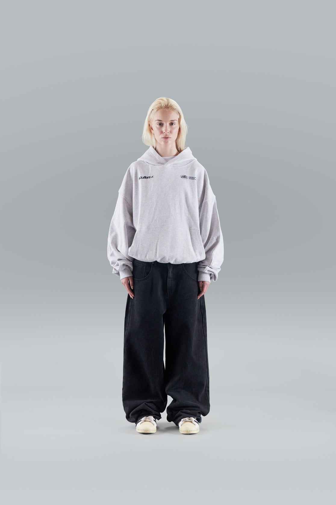 Amber | WIth Love Hoodie Black White