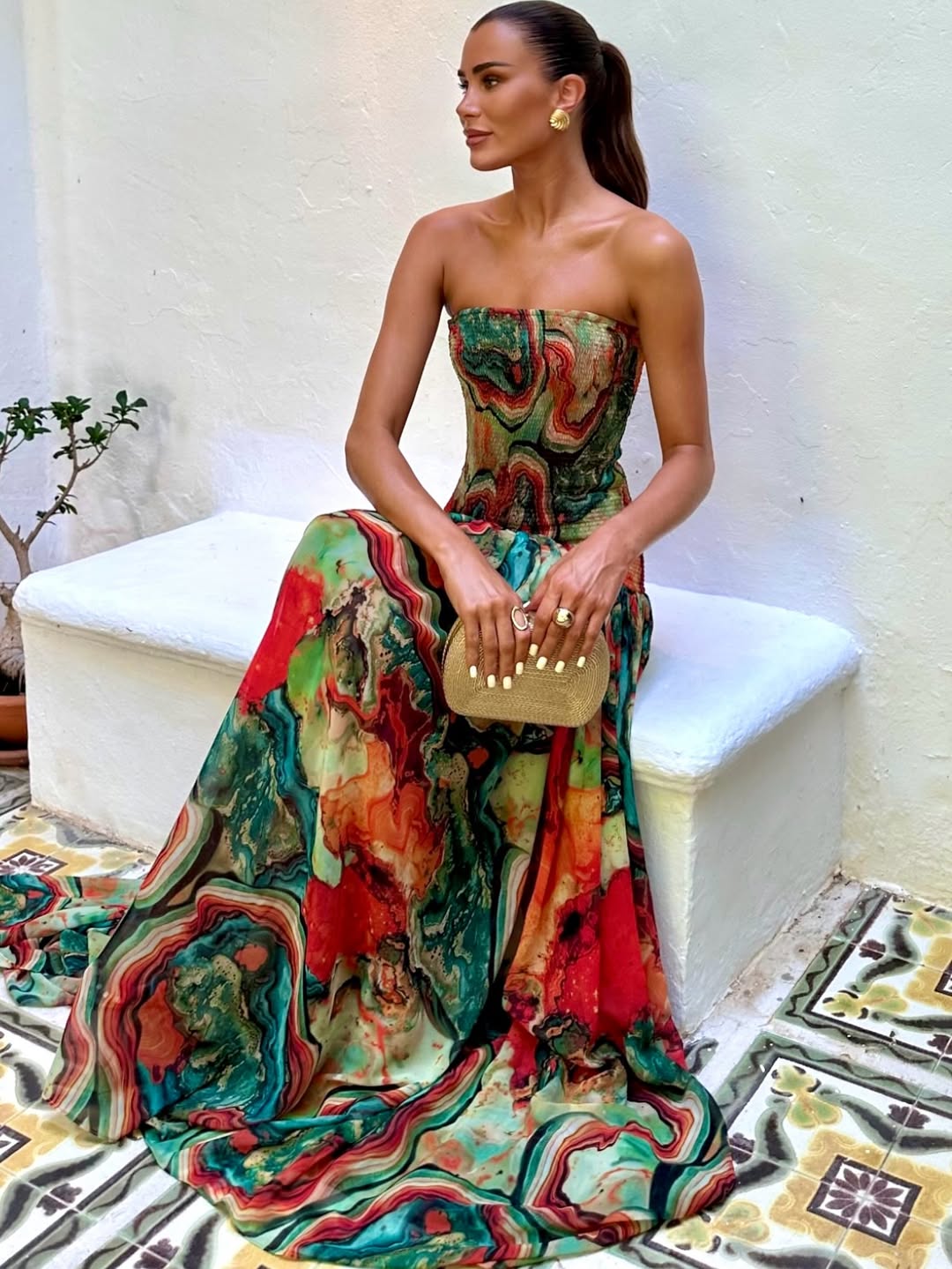 Solara | Multicolor Maxi Dress Multicolor