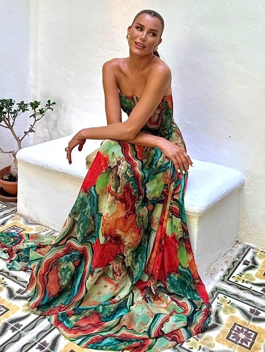 Solara | Multicolor Maxi Dress Multicolor