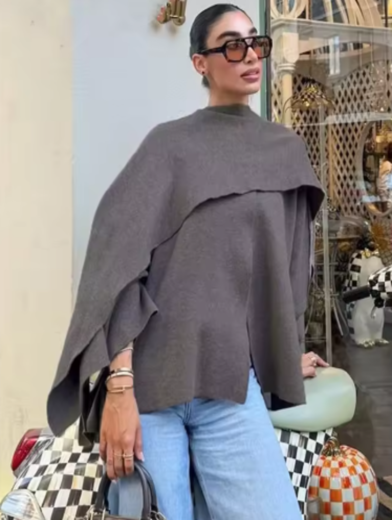 Claire | Cape Jacket Brown