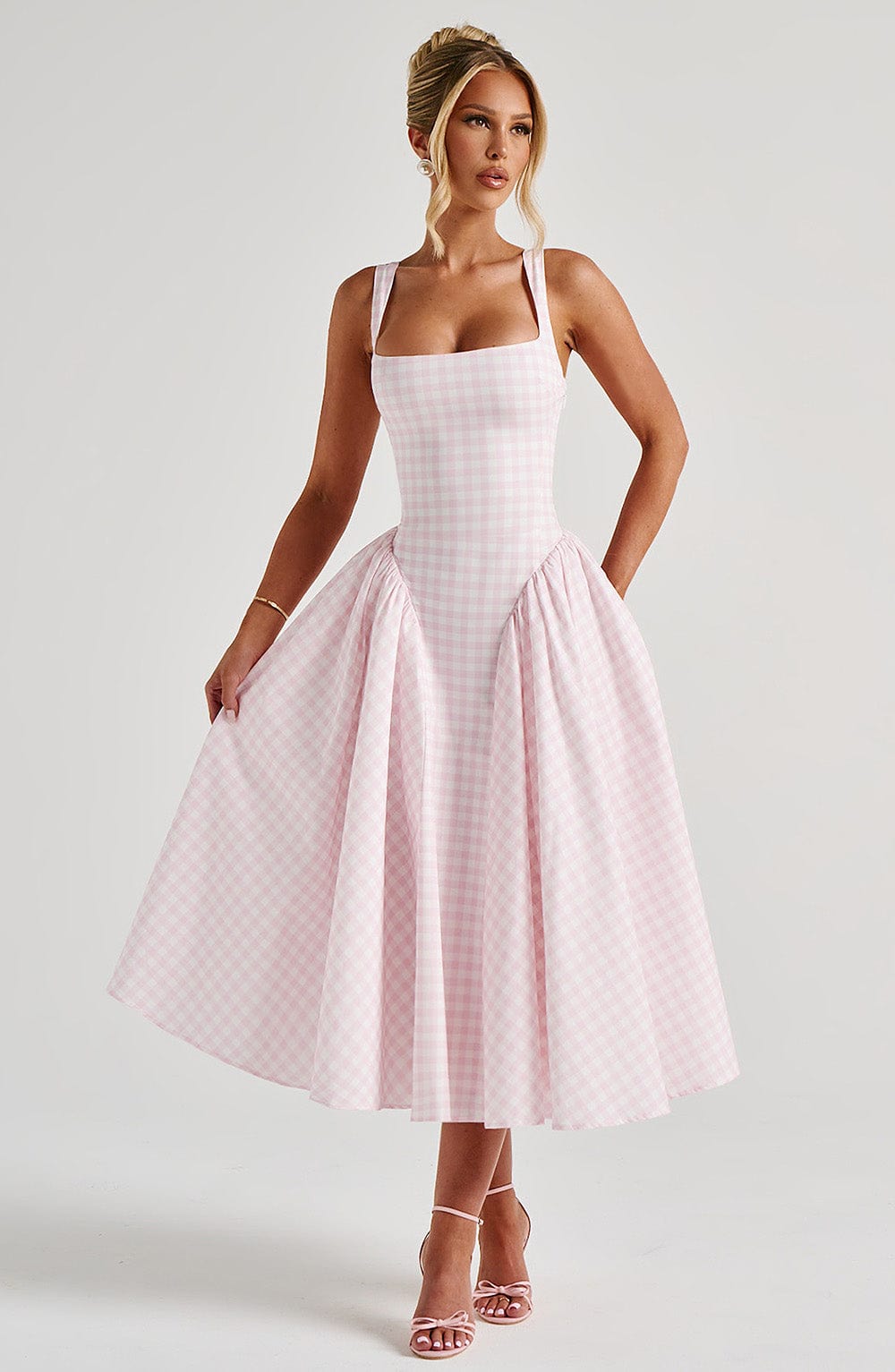 Remi | Elegant Midi Dress Pink