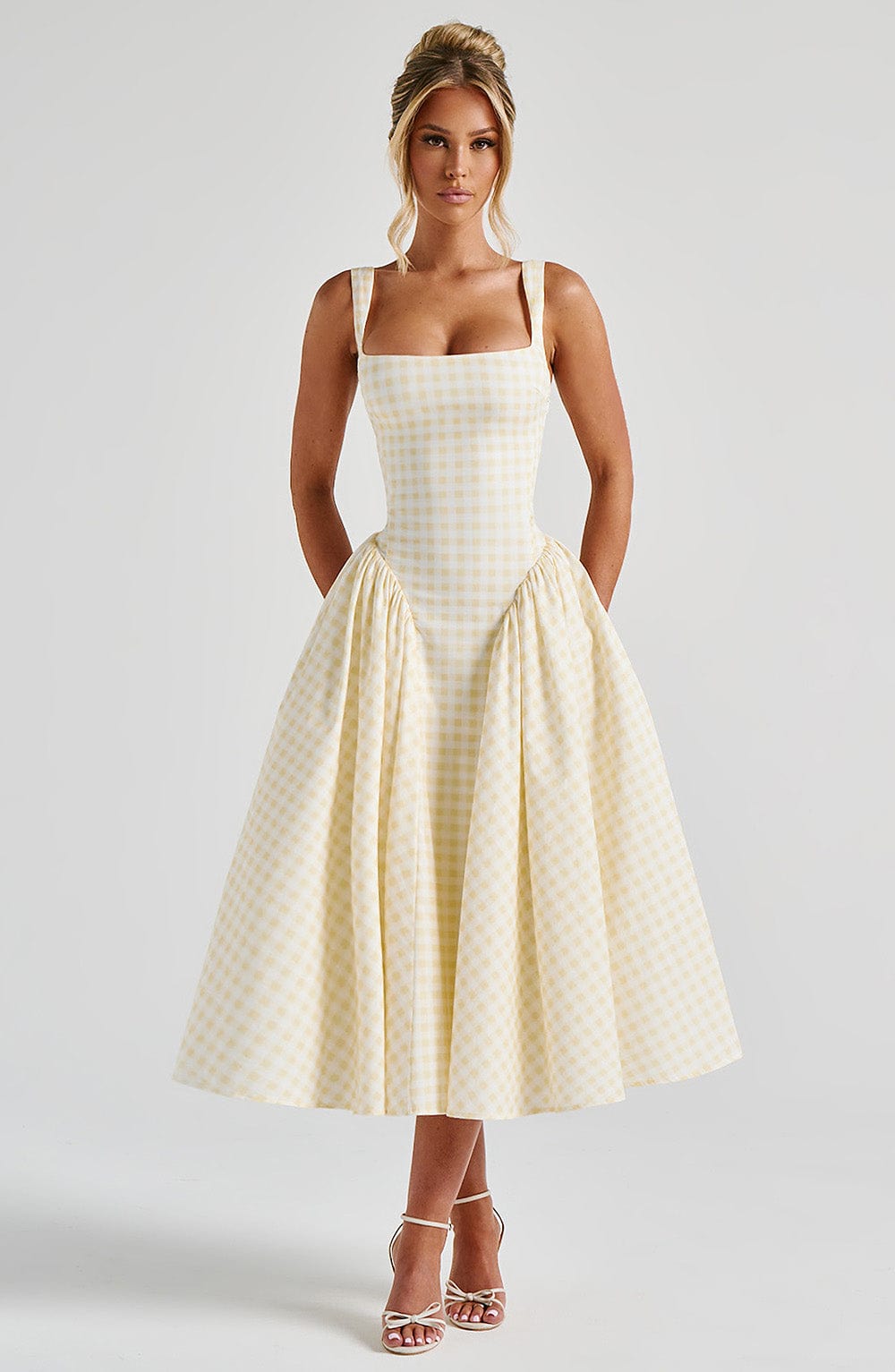 Remi | Elegant Midi Dress Yellow